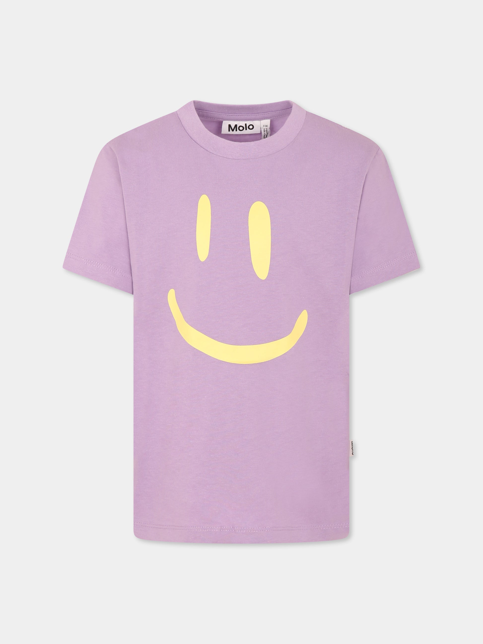 T-shirt Roxo viola per bambini con smile,Molo,6S25A201 5437