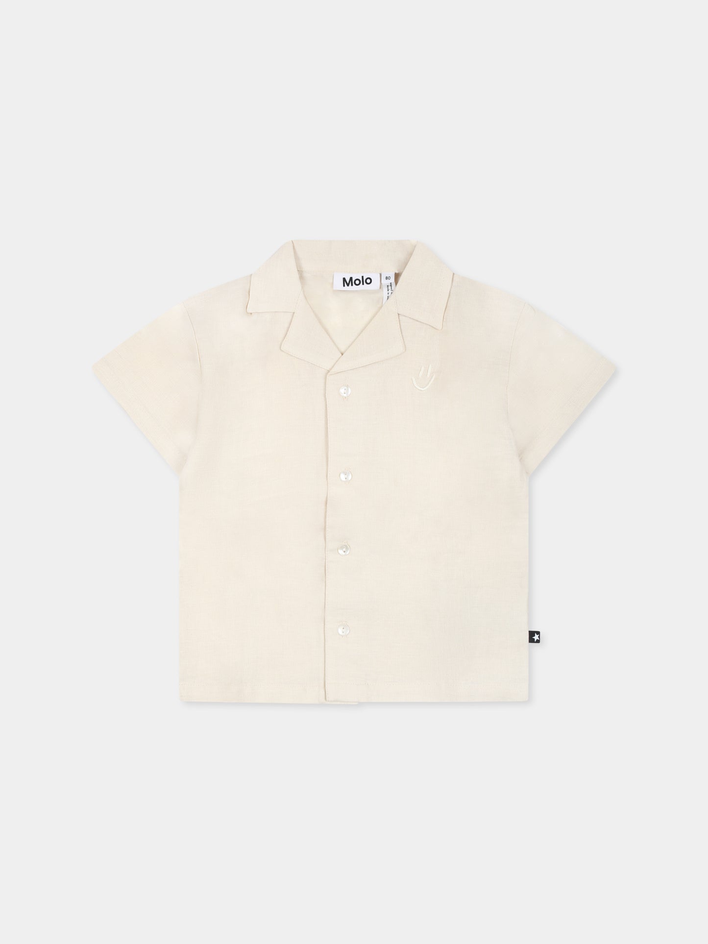 Camicia Eyou avorio per neonati con smile,Molo,6S25C201 8894