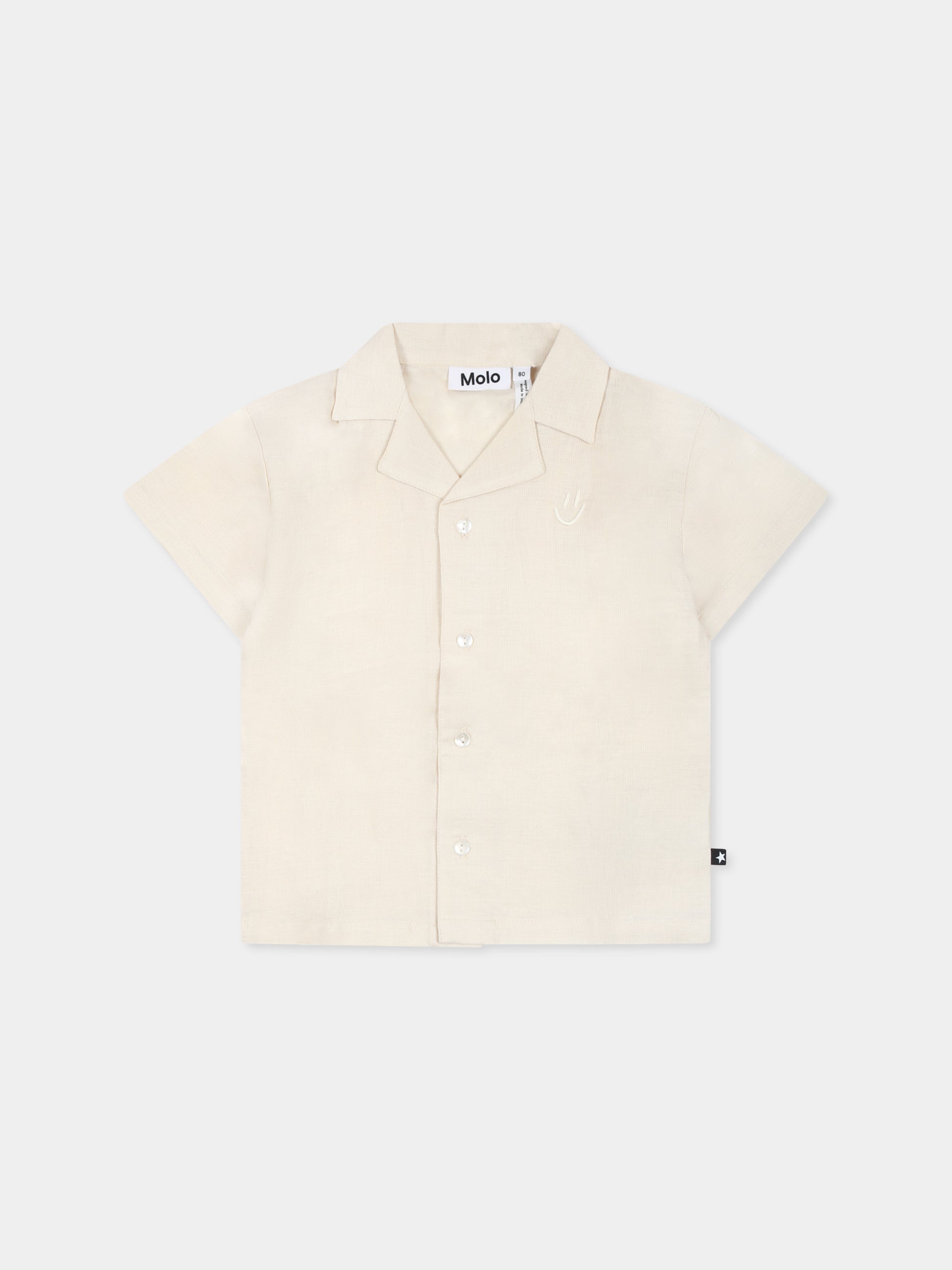 Camicia Eyou avorio per neonati con smile,Molo,6S25C201 8894