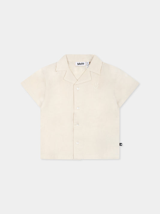 Camicia Eyou avorio per neonati con smile,Molo,6S25C201 8894