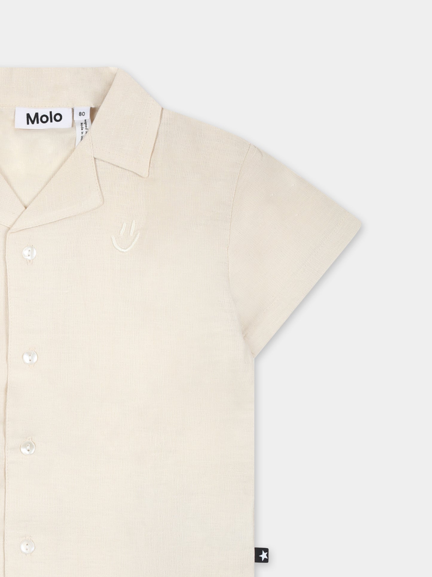 Camicia Eyou avorio per neonati con smile,Molo,6S25C201 8894