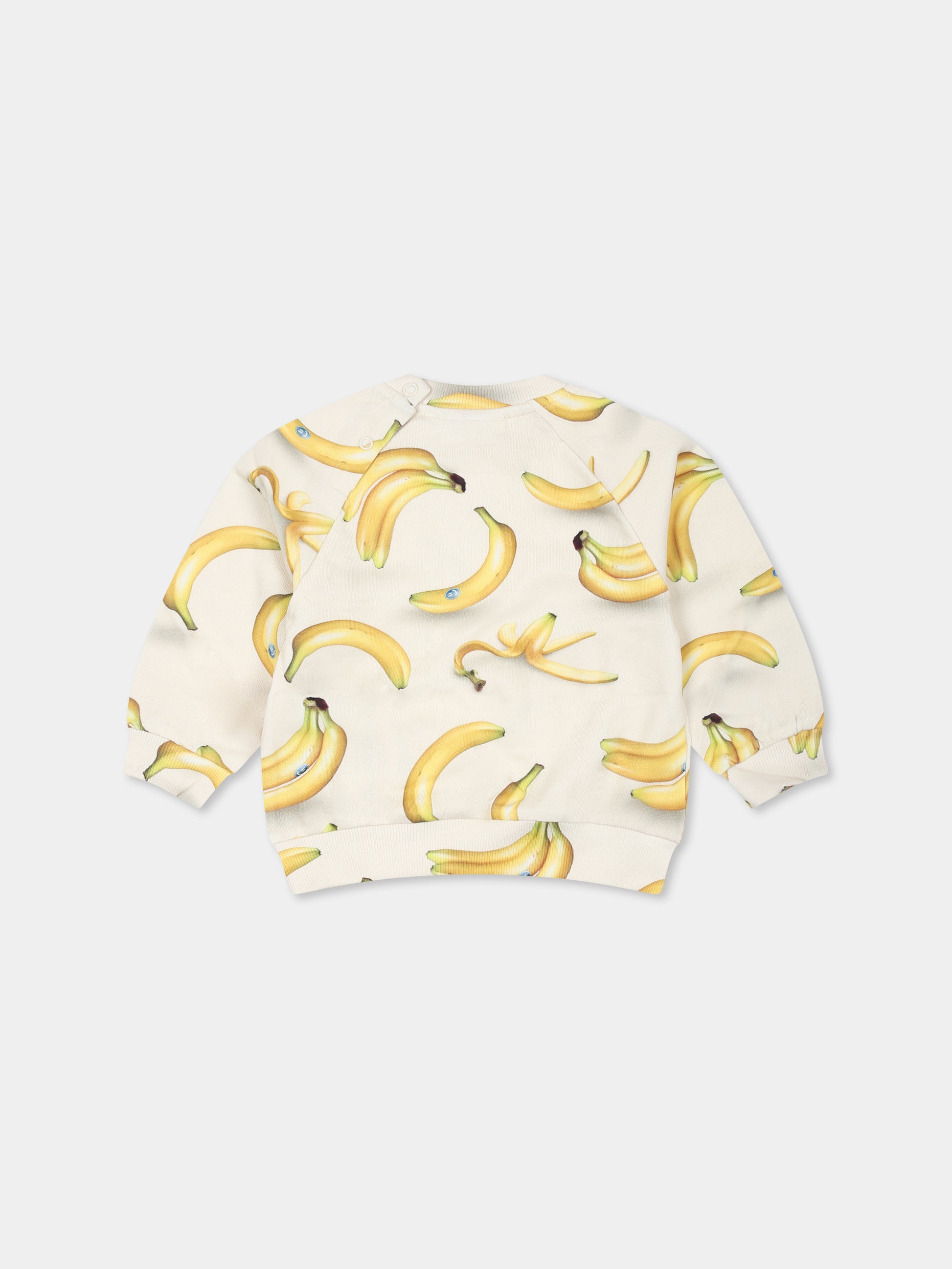 Felpa Disc avorio per neonati con banana all over,Molo,6S25J203 9304