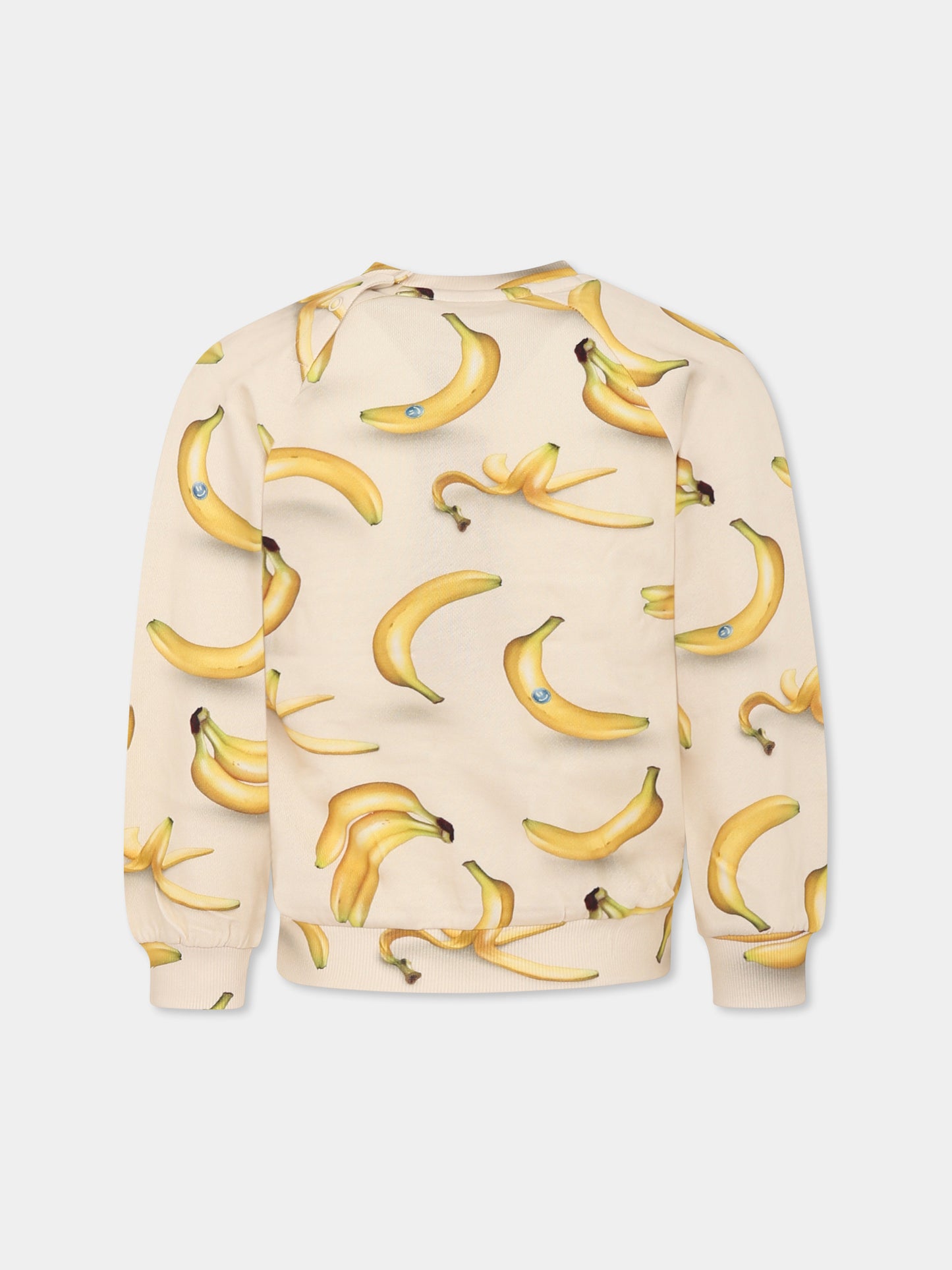 Felpa Disc avorio per bambini con banana all over,Molo,6S25J203 9304