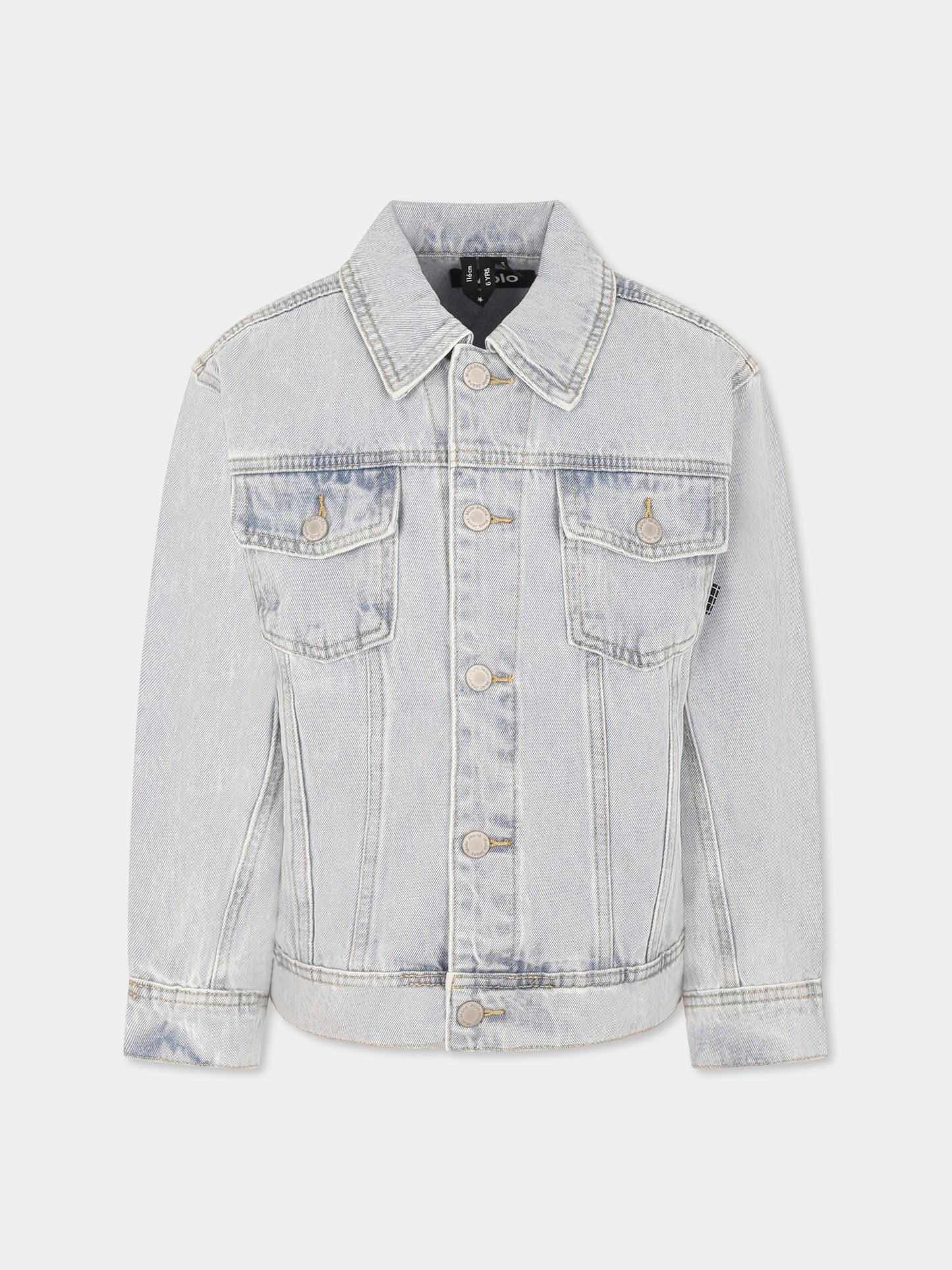 Giubbotto di jeans Honore denim per bambini con banana,Molo,5S25M301 5480