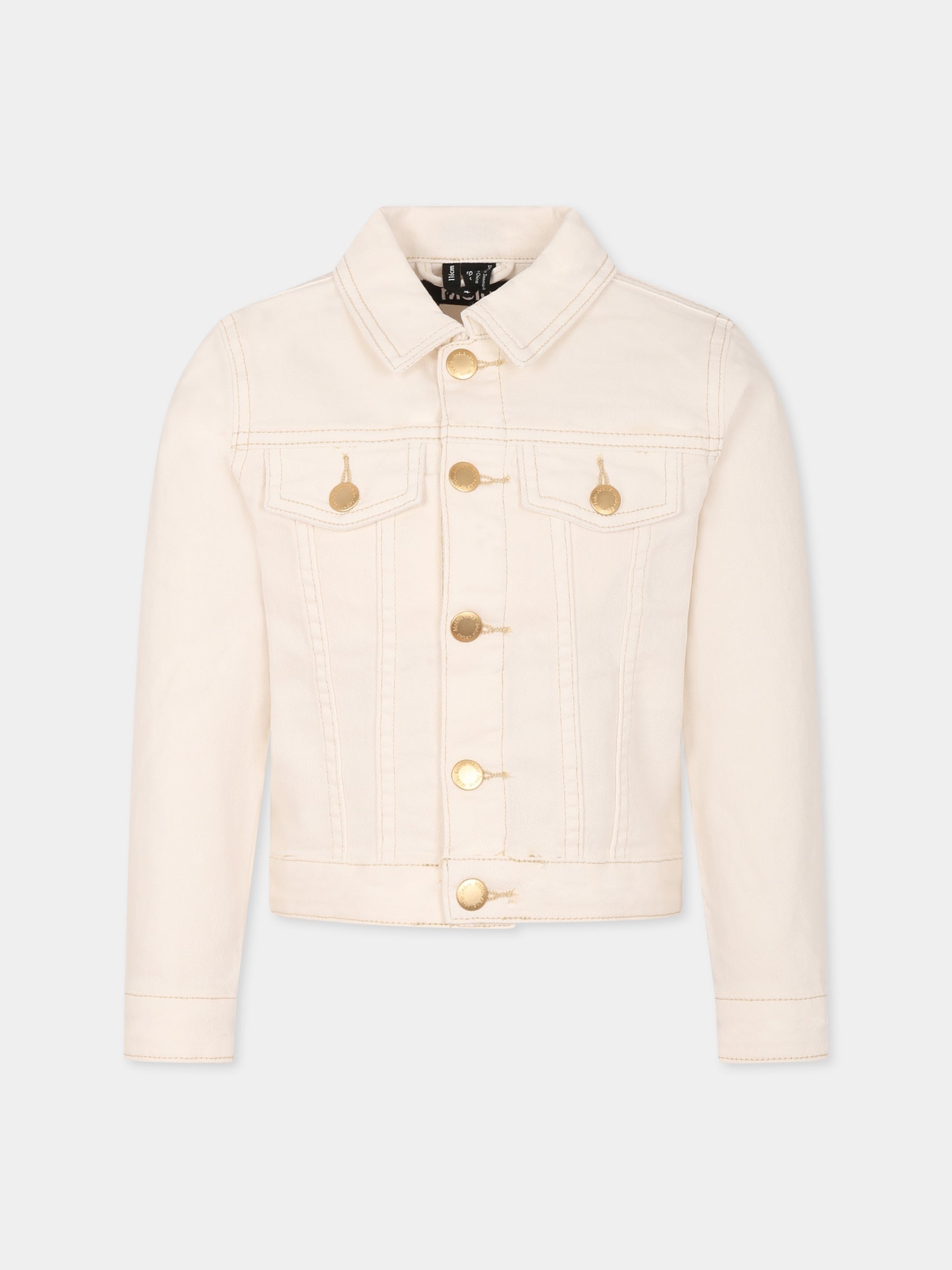 Giubbotto di jeans Heidi avorio per bambini,Molo,5S25M304 5474