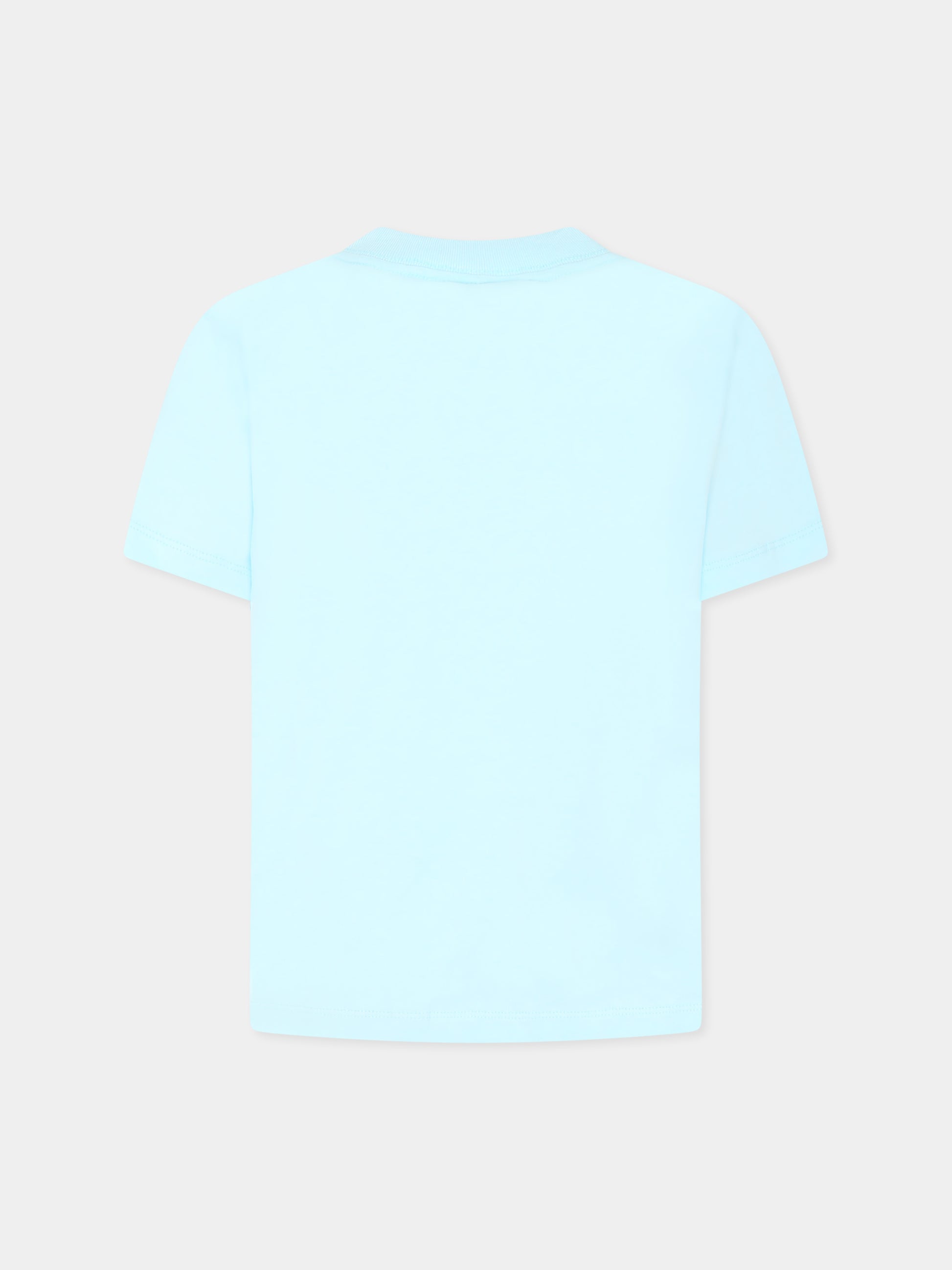 T-shirt Rame celeste per bambino con delfino,Molo,1S25A224 3918