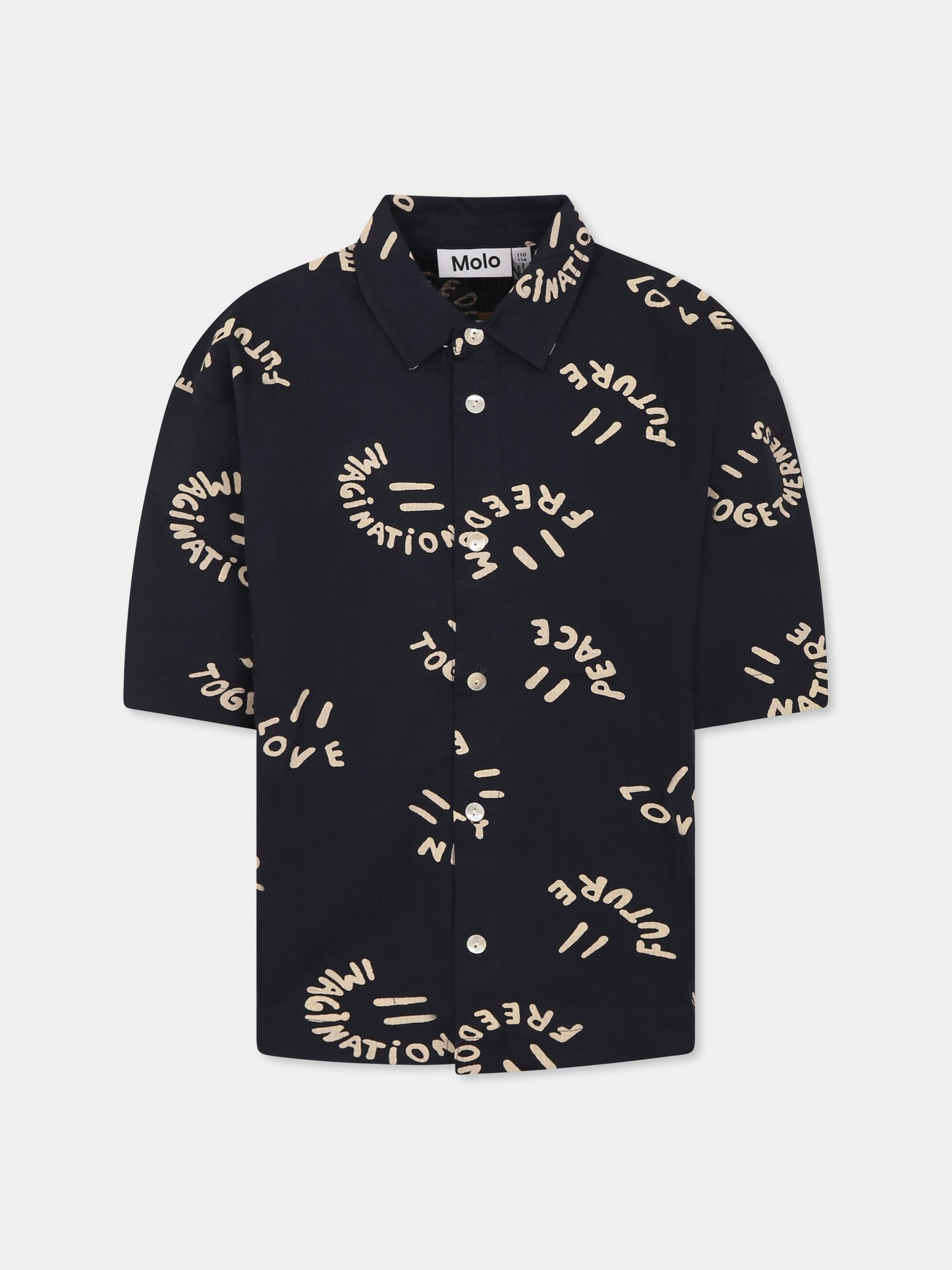 Camicia Richie blu per bambino con smile,Molo,1S25C204 9335