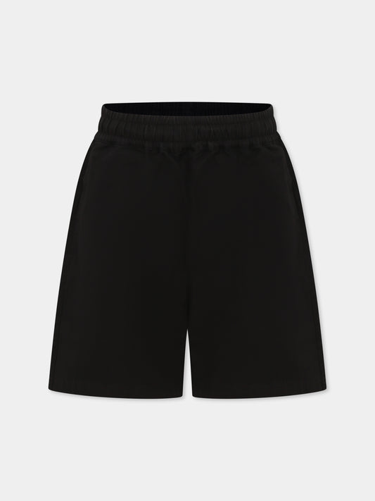 Shorts Amal neri per bambino,Molo,1S25H103 0099