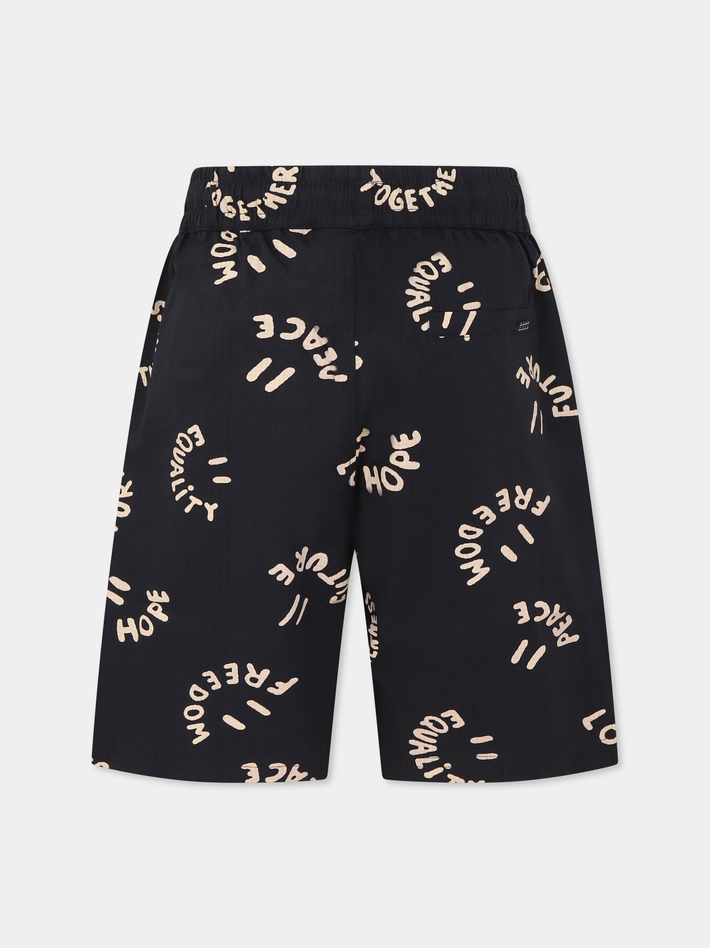 Shorts Avart blu per bambino con smile all over,Molo,1S25H112 9335