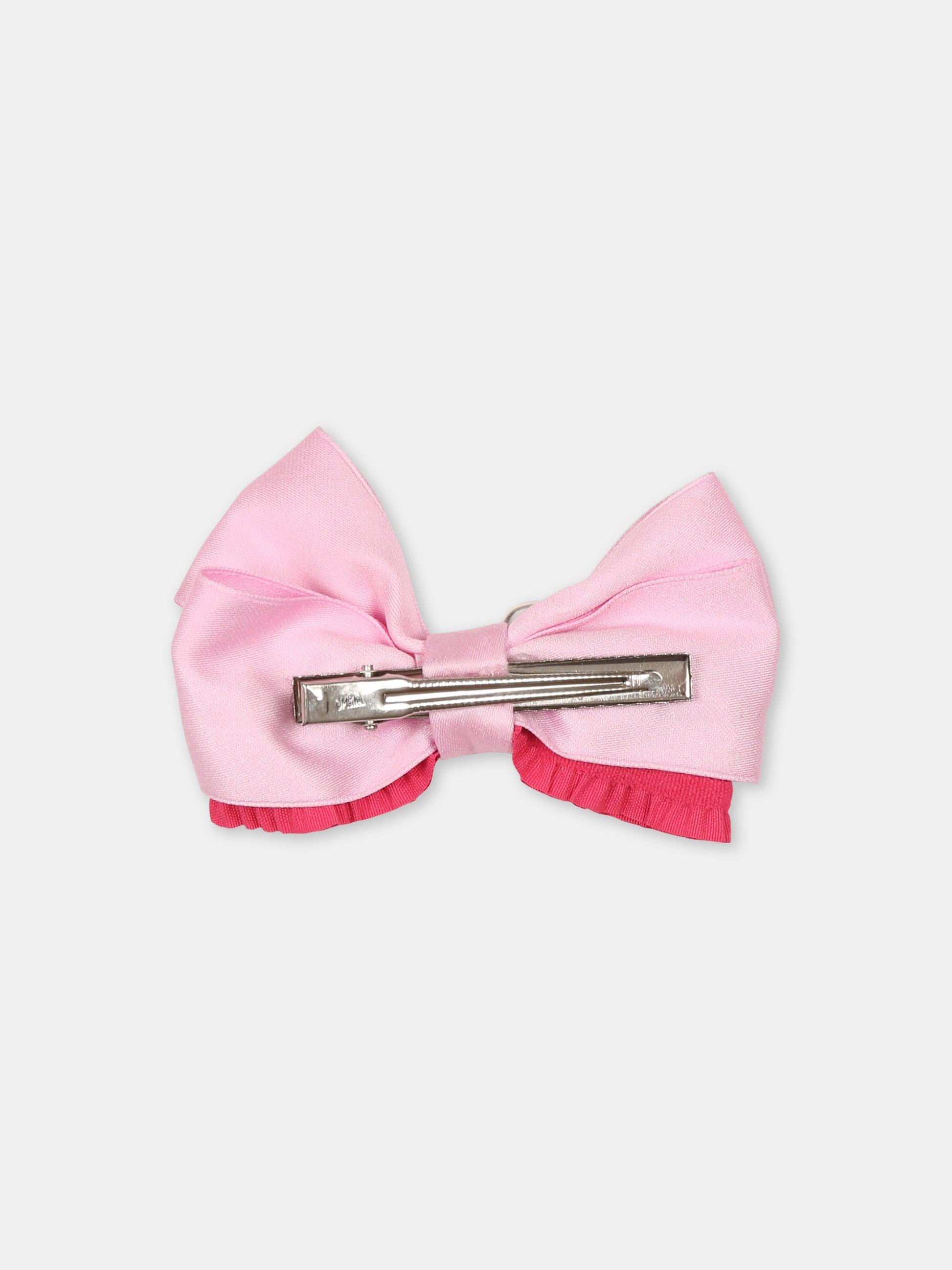 Set fermagli rosa per bambina con scritta Barbie,Monnalisa,19D027 4766 0090