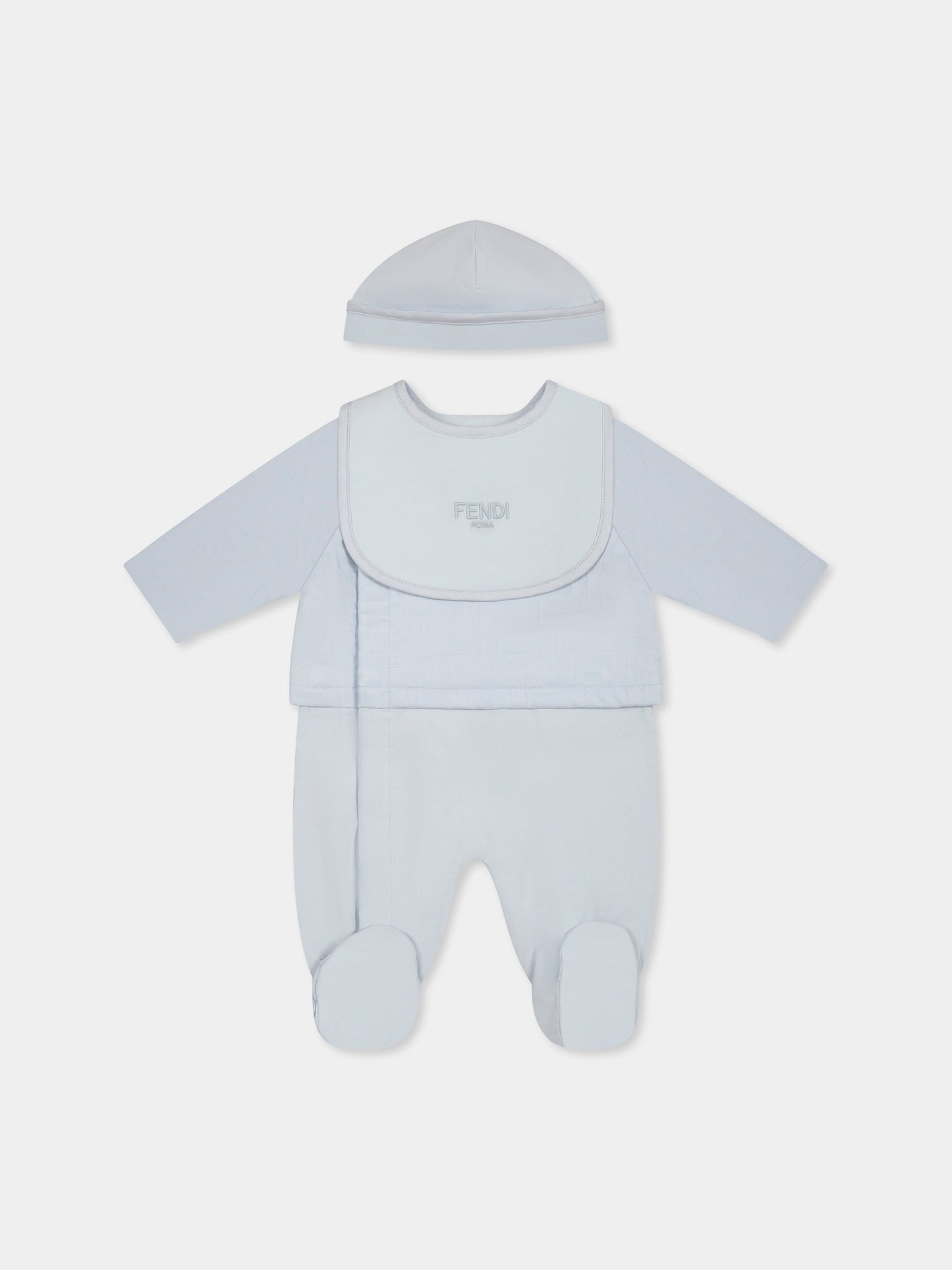 Light blue babygrow set for baby boy with FF