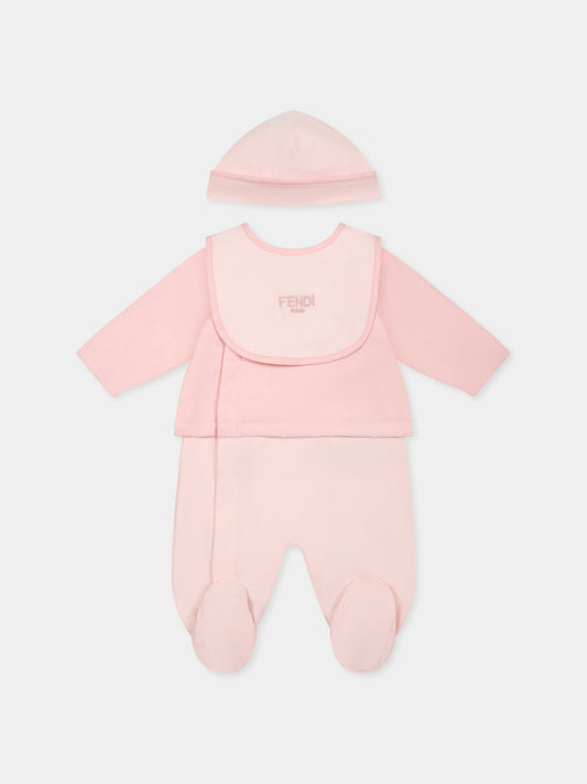 Pink babygrow set for baby girl with FF