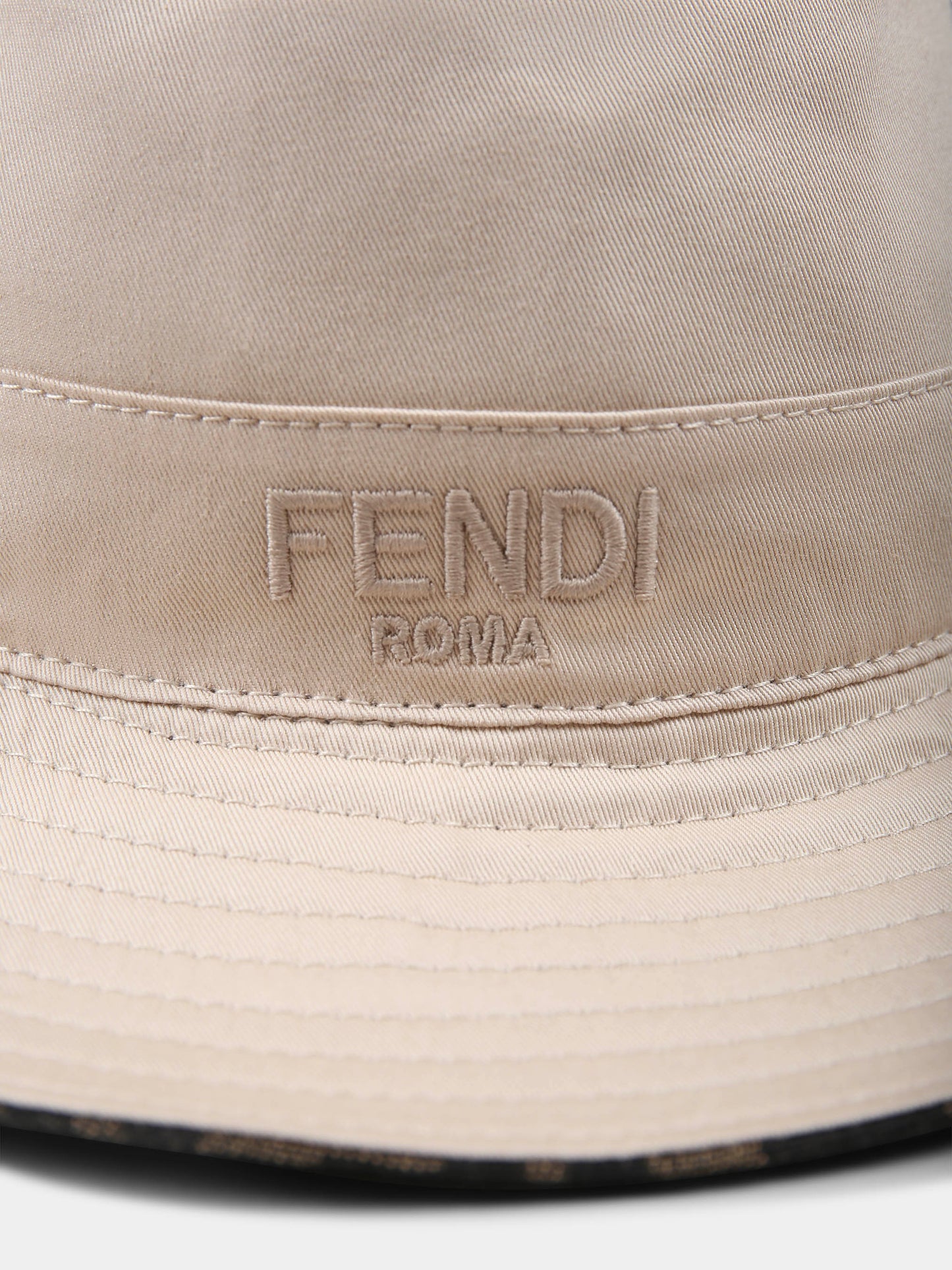 Cloche beige per bambini con logo Fendi,Fendi Kids,JMP068 ATZ5 F1QVY