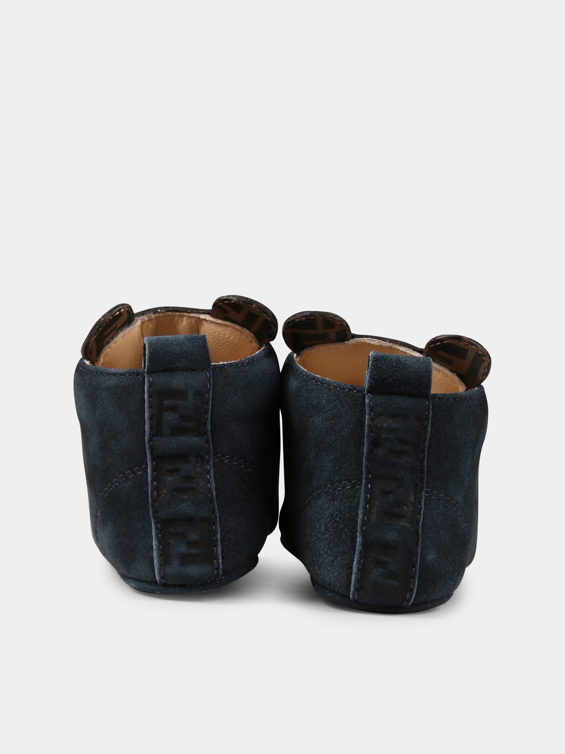 Stringate blu per neonato con orsetto Fendi,Fendi Kids,BMR090 AJZQ F0D27