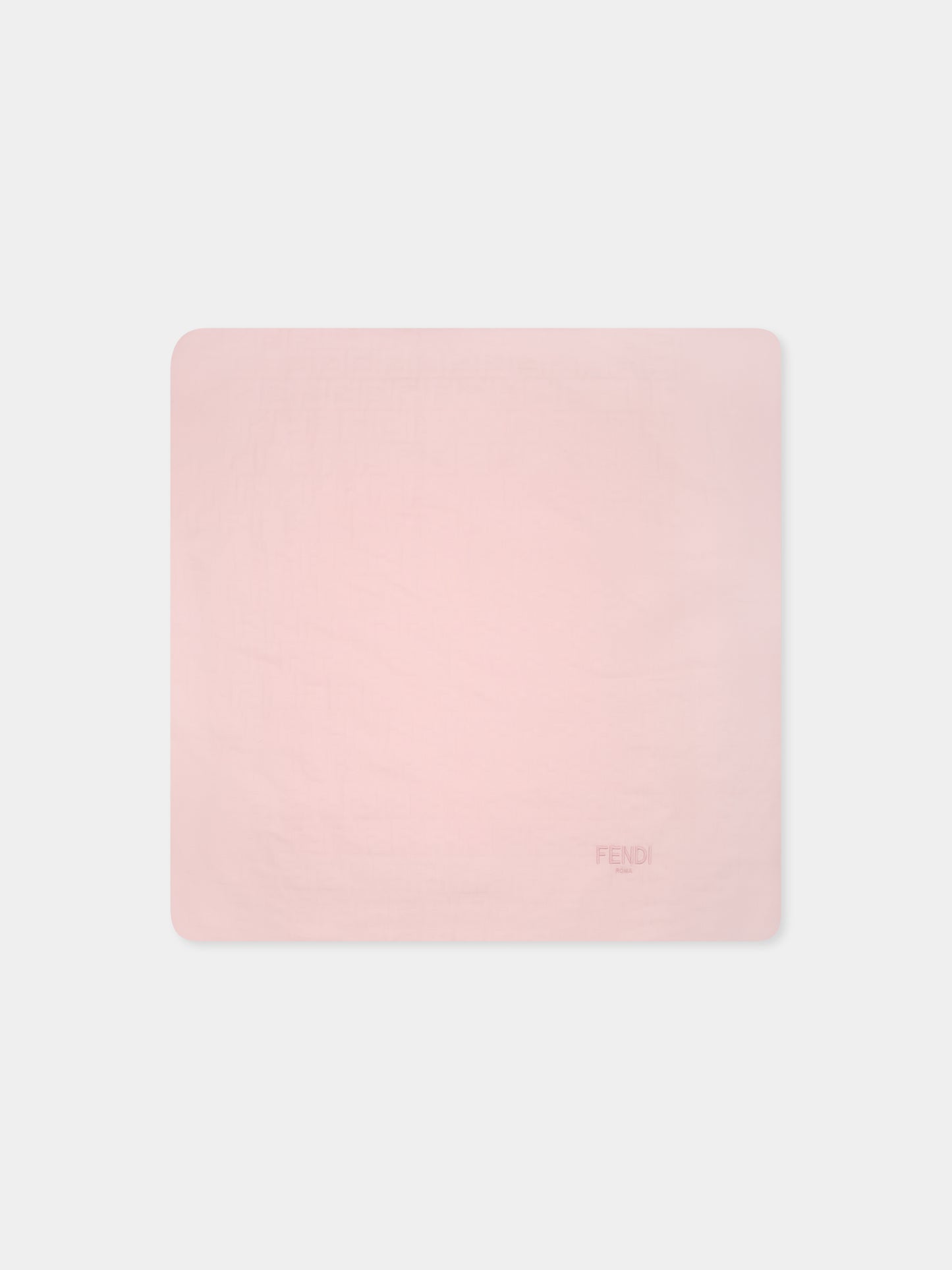 Pink blanket for baby girl with FF