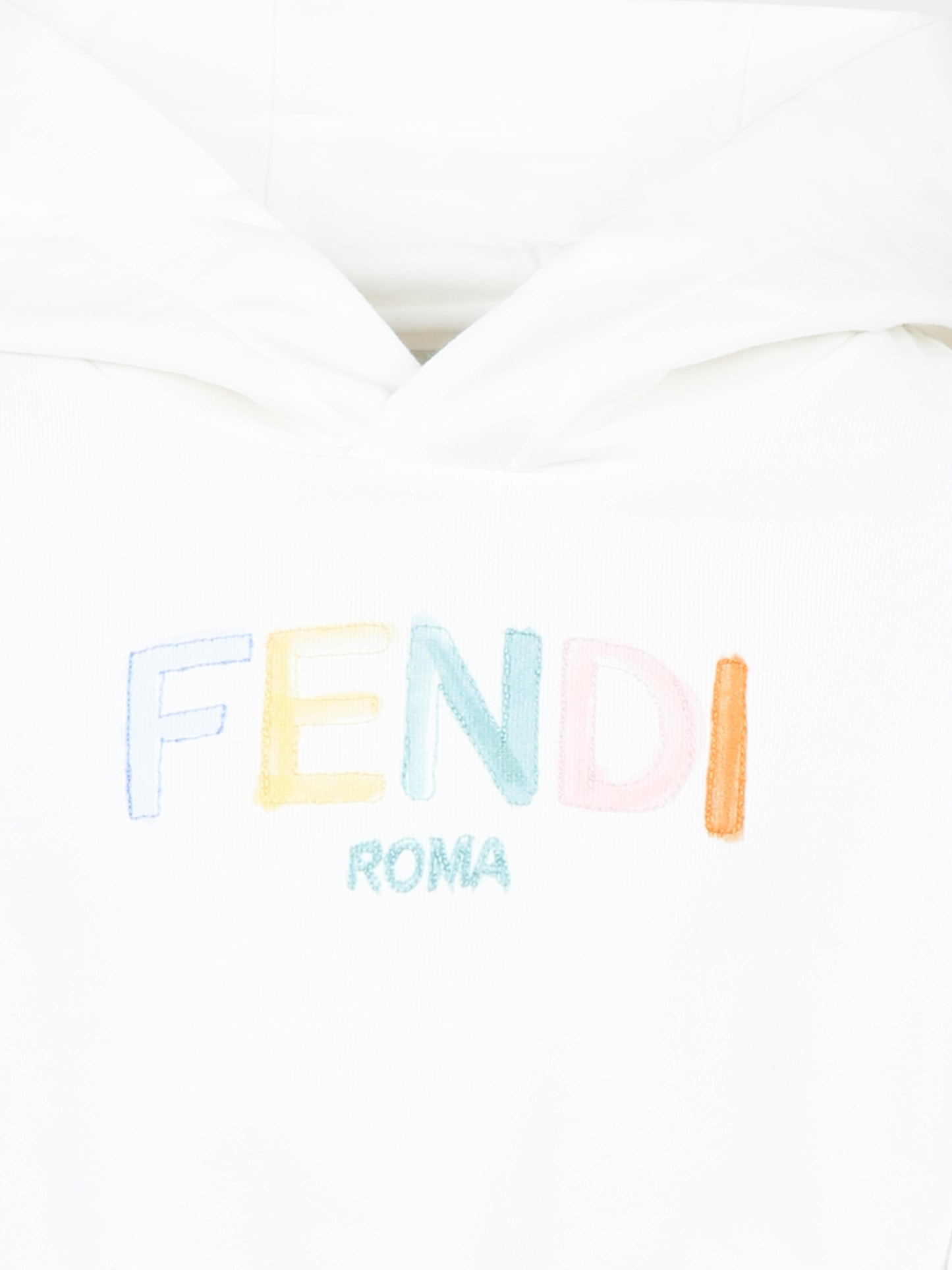 White crop sweatshirt for girl with logo