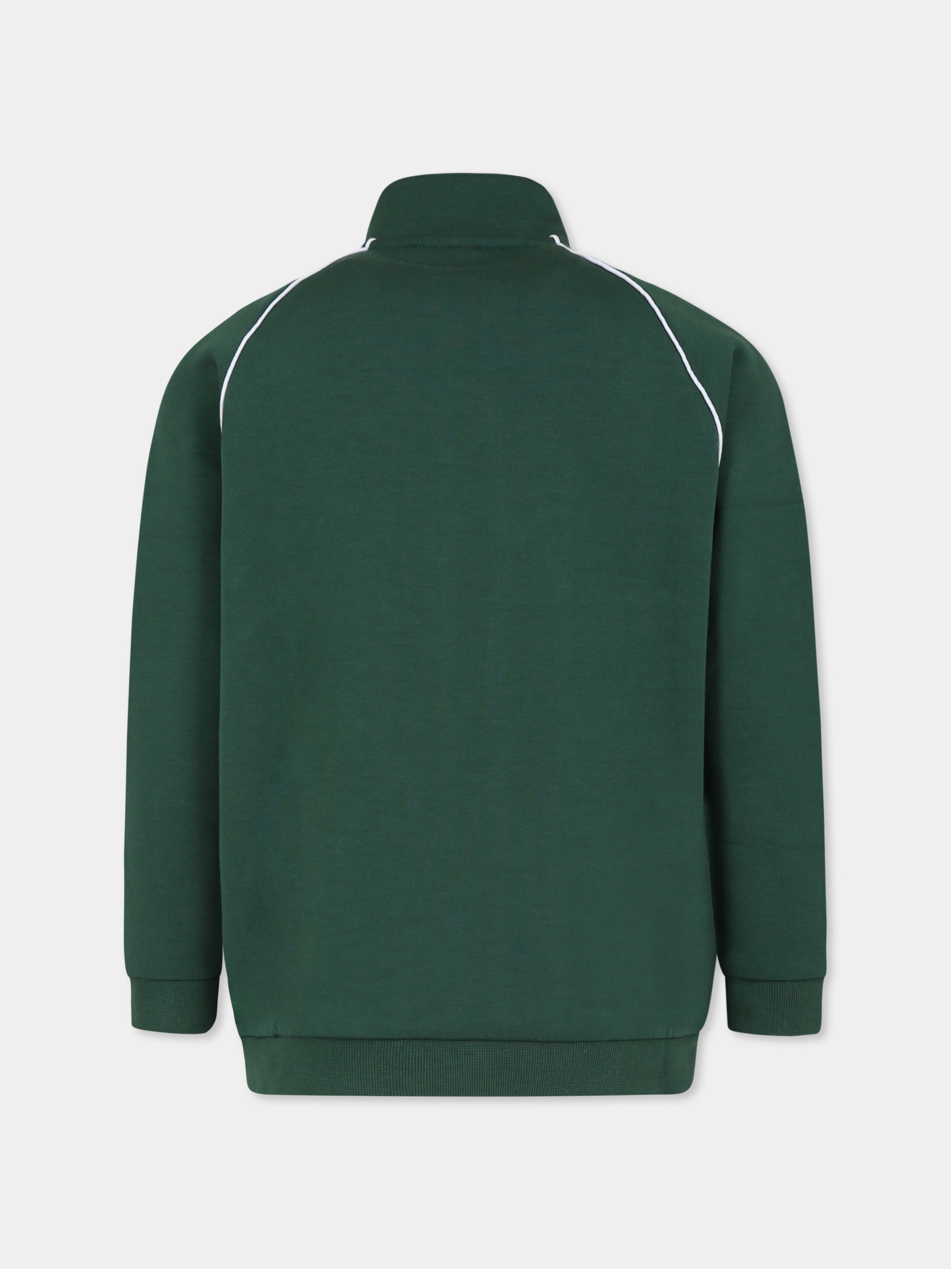 Felpa verde per bambino con coccodrillo,Lacoste,SJ2152 132 -