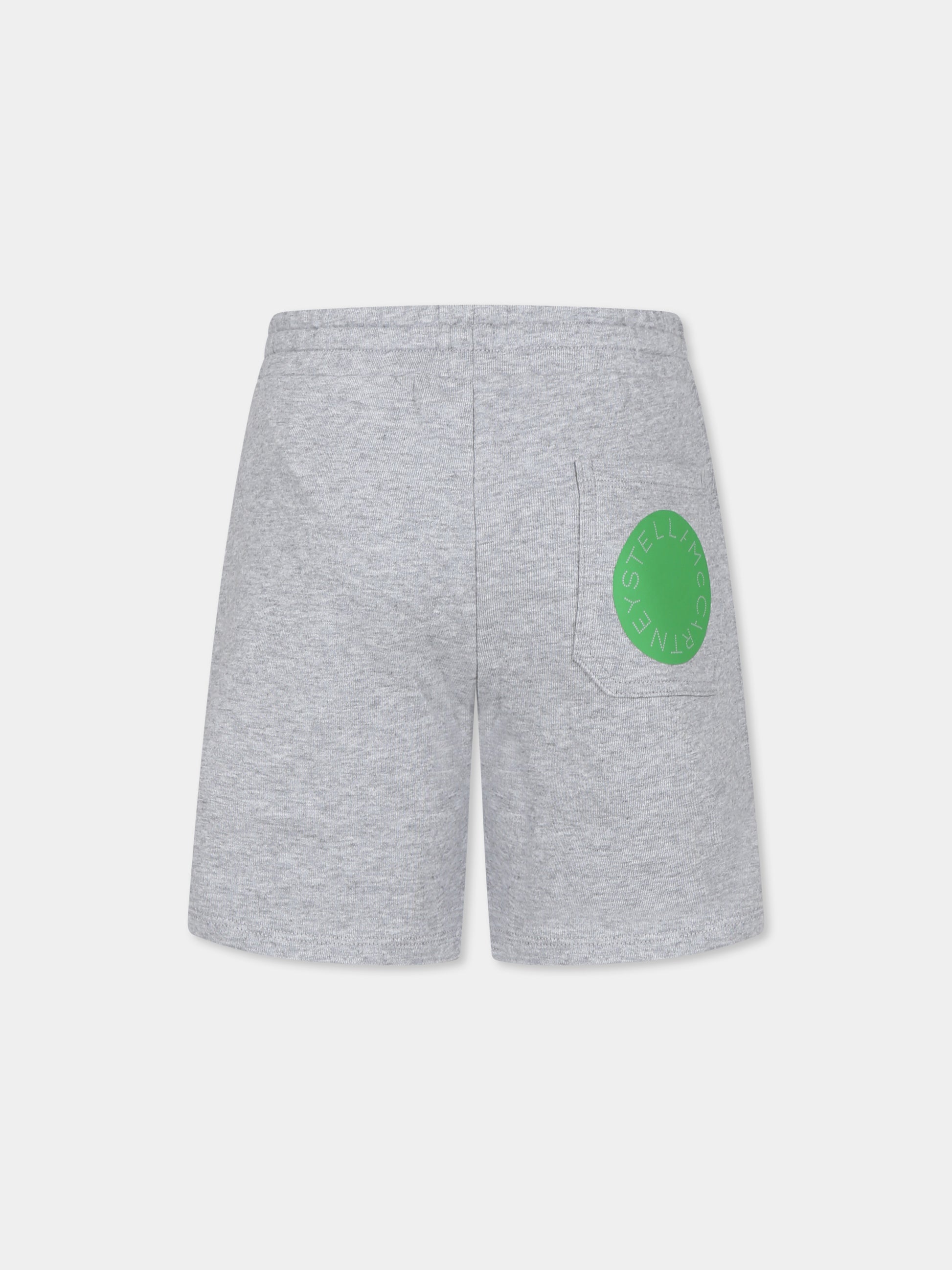 Shorts grigi per bambino con logo,Stella Mccartney Kids,TU6P29 Z0499 807