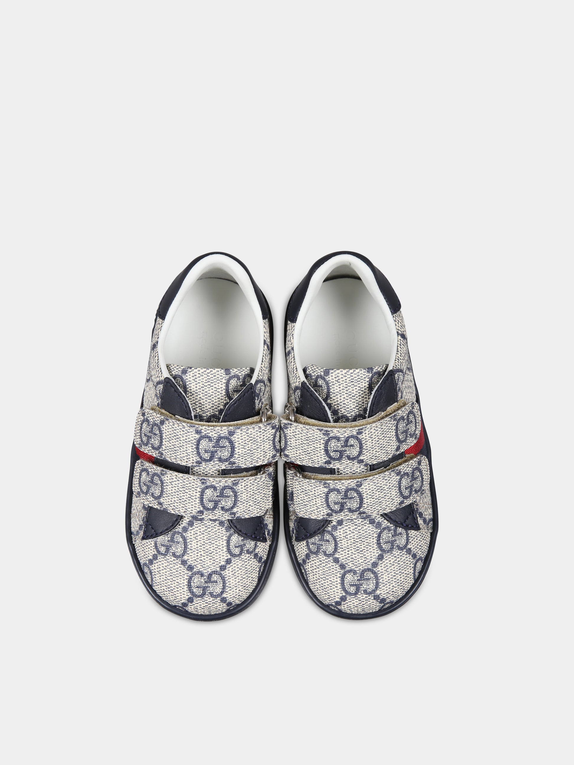 Sneakers multicolor per bambino con dettaglio Web,Gucci Kids,463088 FACYF 4055