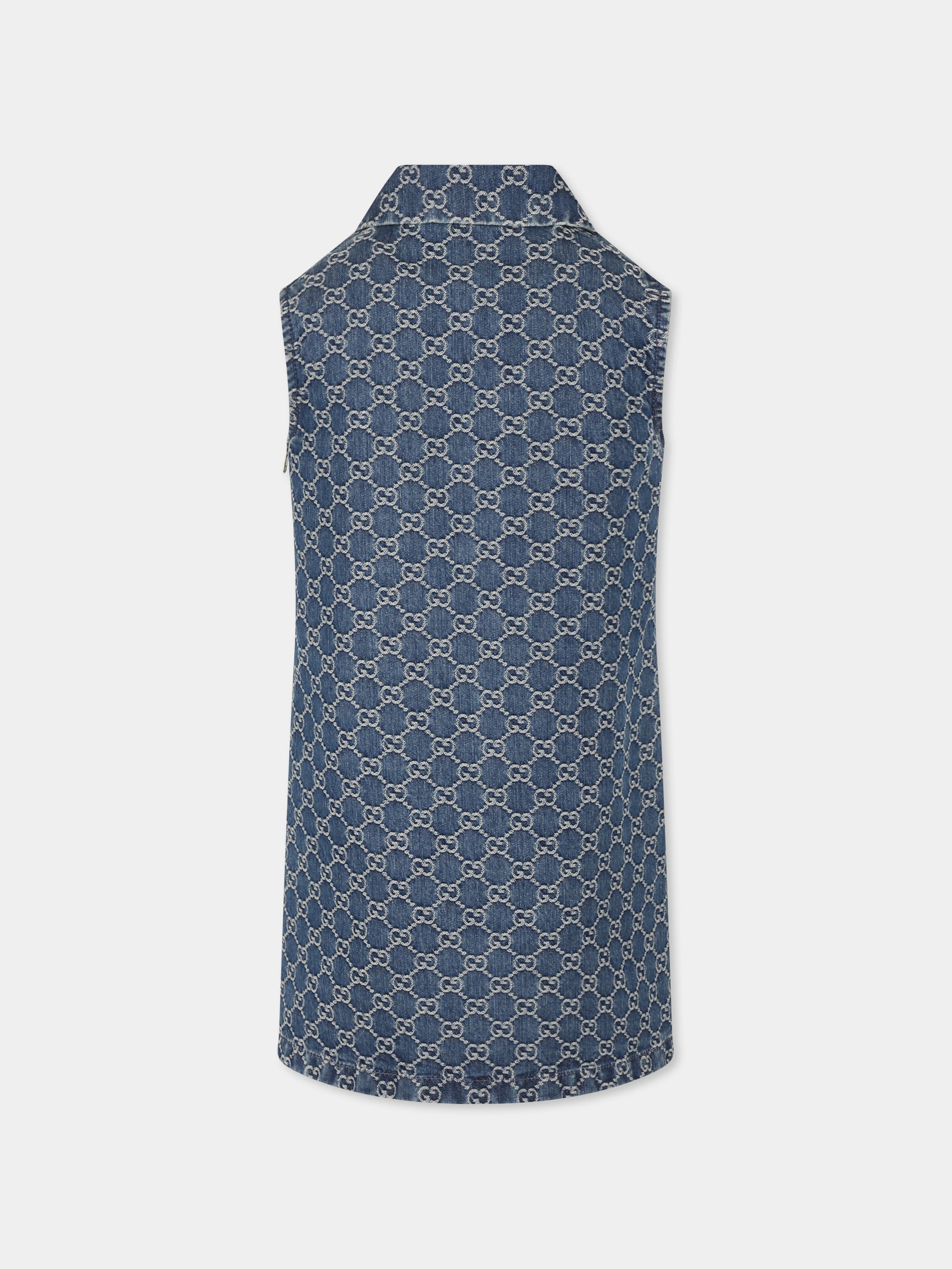 Vestito denim per bambina con GG,Gucci Kids,808299 XDC6G 4266