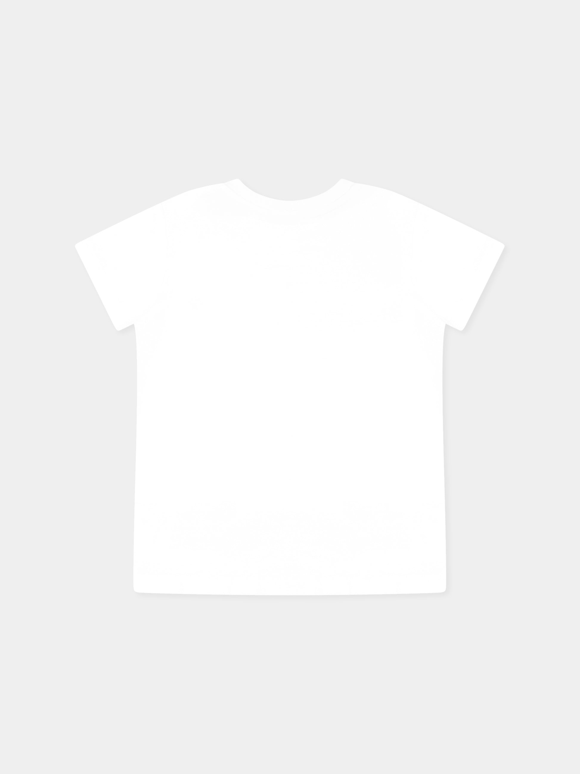 T-shirt bianca per neonati con logo,Gucci Kids,548034 XJGPI 9214