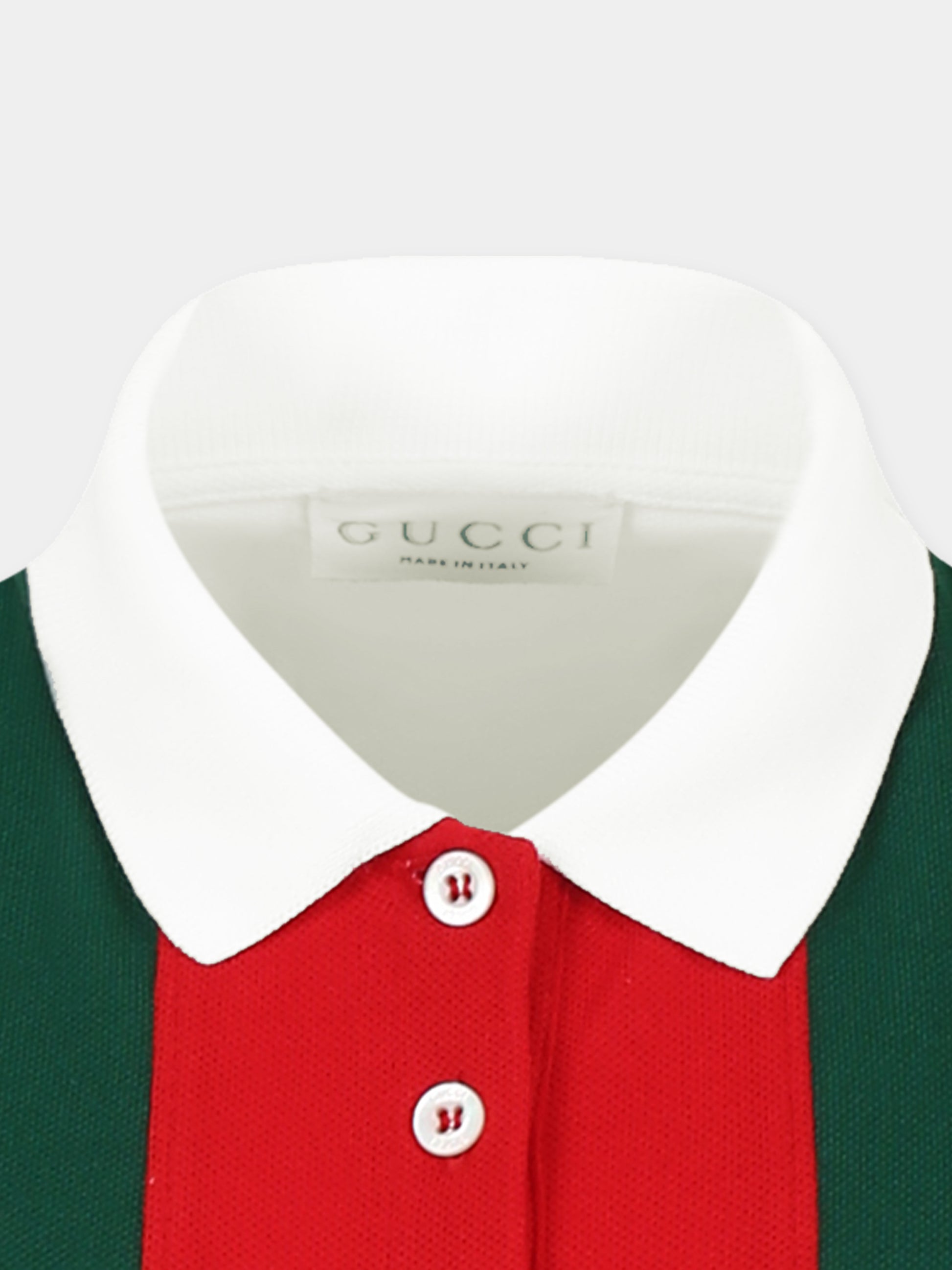 Polo multicolor per bambina con dettaglio Web,Gucci Kids,808697 XJGZ1 9250
