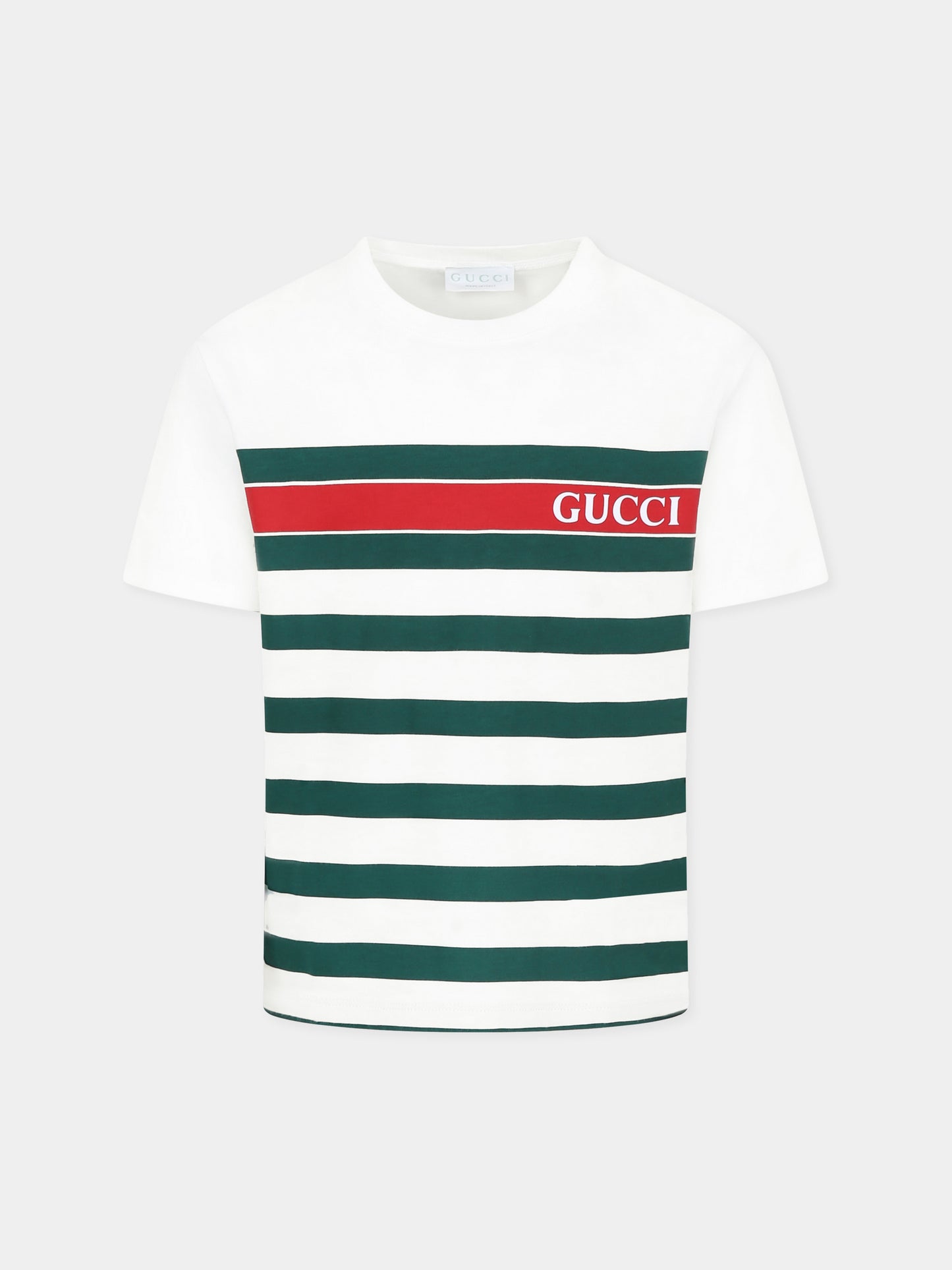 Ivory t-shirt for boy with logo