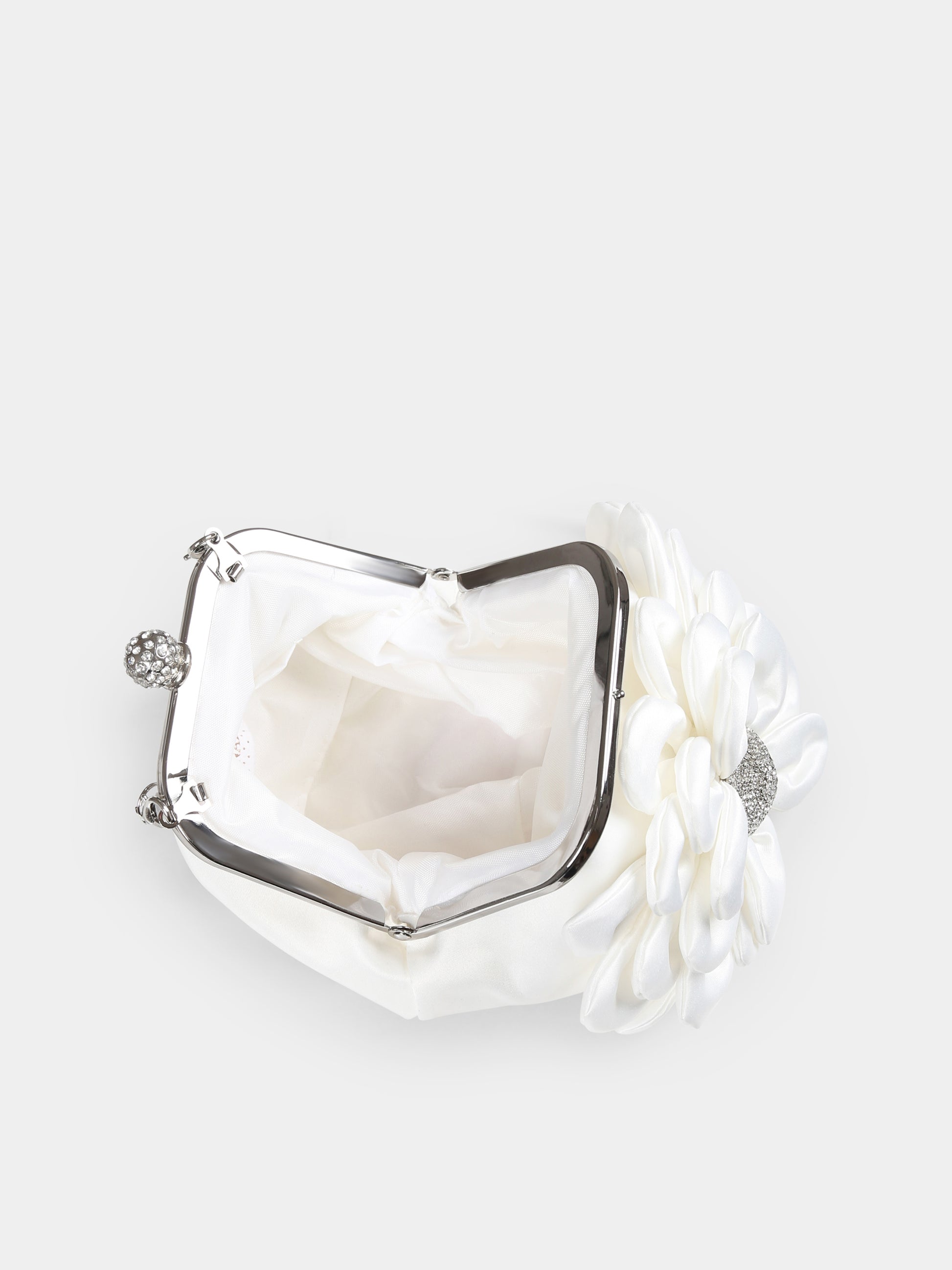 Borsa bianca per bambina con strass,Monnalisa,79E000 5078 0001