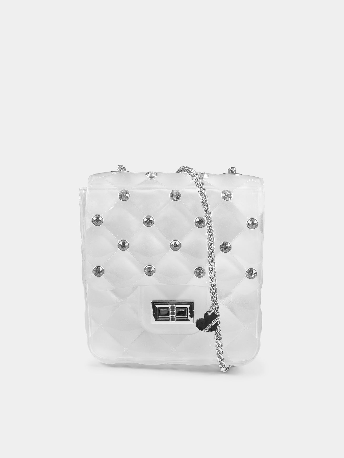 White bag for girl with crystals