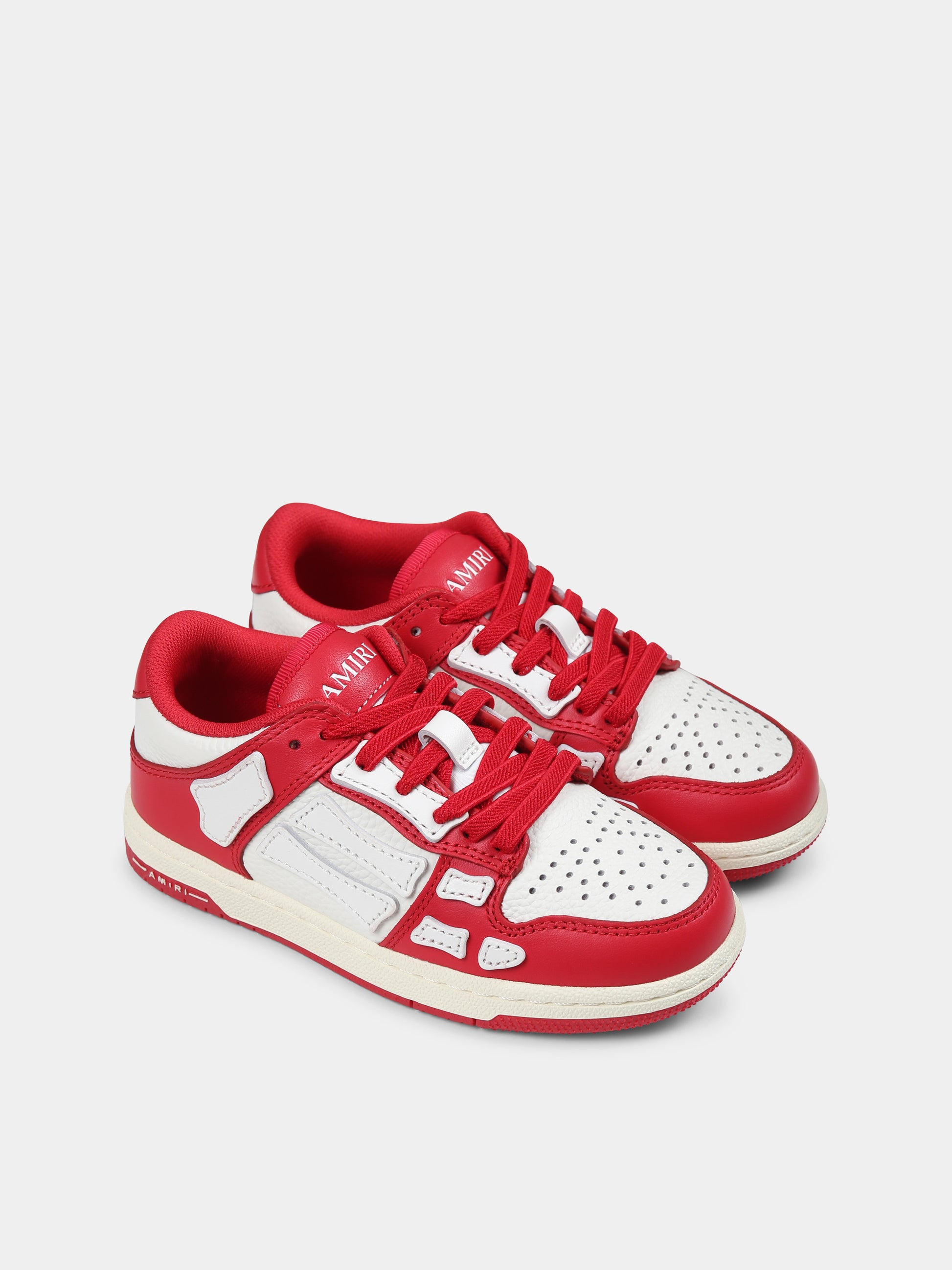 Sneakers rosse per bambini con logo,Amiri,AKFOSR1019 VARSITY RED