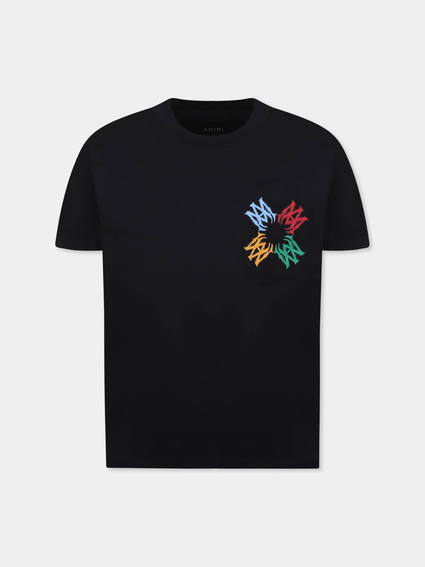 T-shirt nera per bambini con logo,Amiri,AKJYTE1024 BLACK