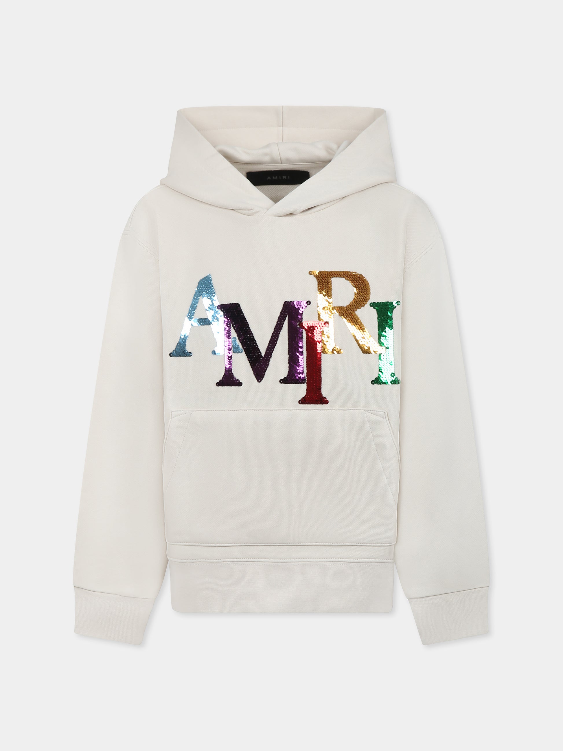 Felpa avorio per bambini con logo,Amiri,AKJYHD1018 ALABASTER
