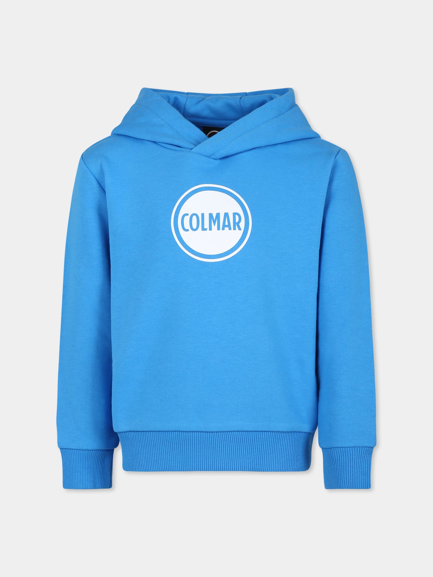 Felpa celeste per bambino con logo,Colmar Originals Kids,3646M 5WS 672