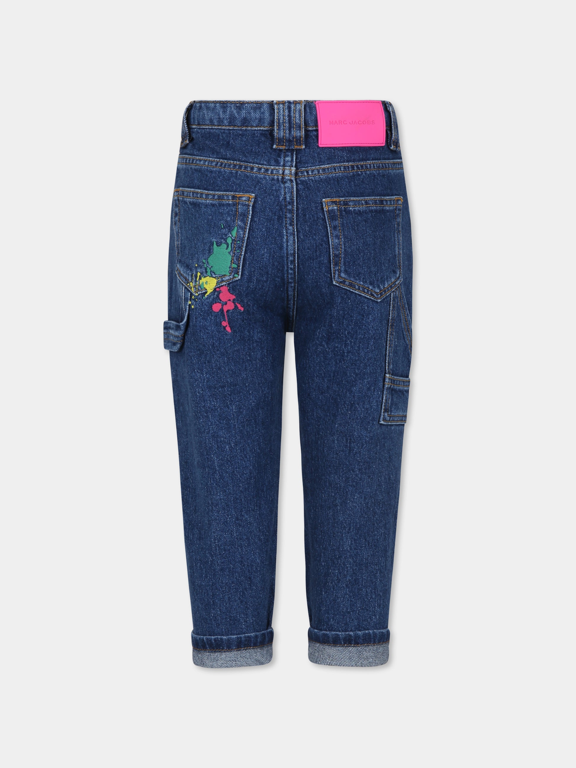 Jeans blu per bambina con ricami,Marc Jacobs,W14332 Z10