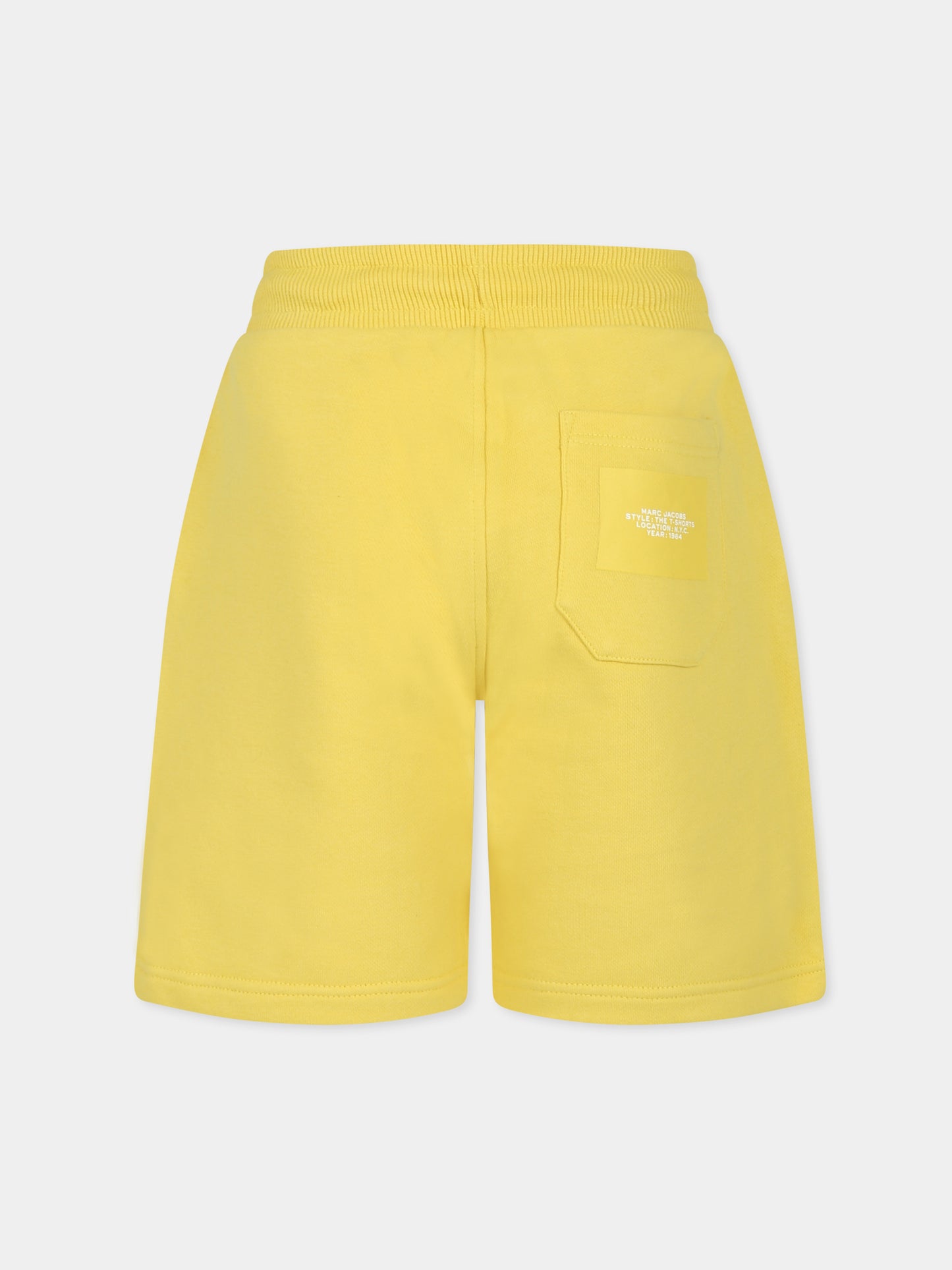 Shorts gialli per bambini con logo,Marc Jacobs,W54005 526