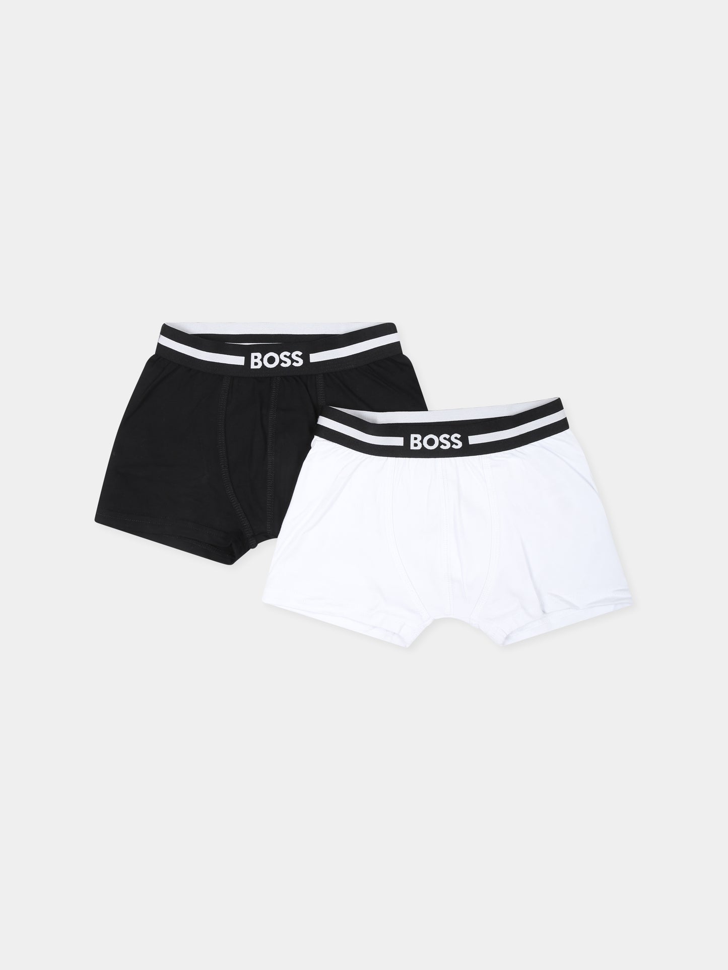 Set boxer nero per bambino con logo,Boss,J20418 09B