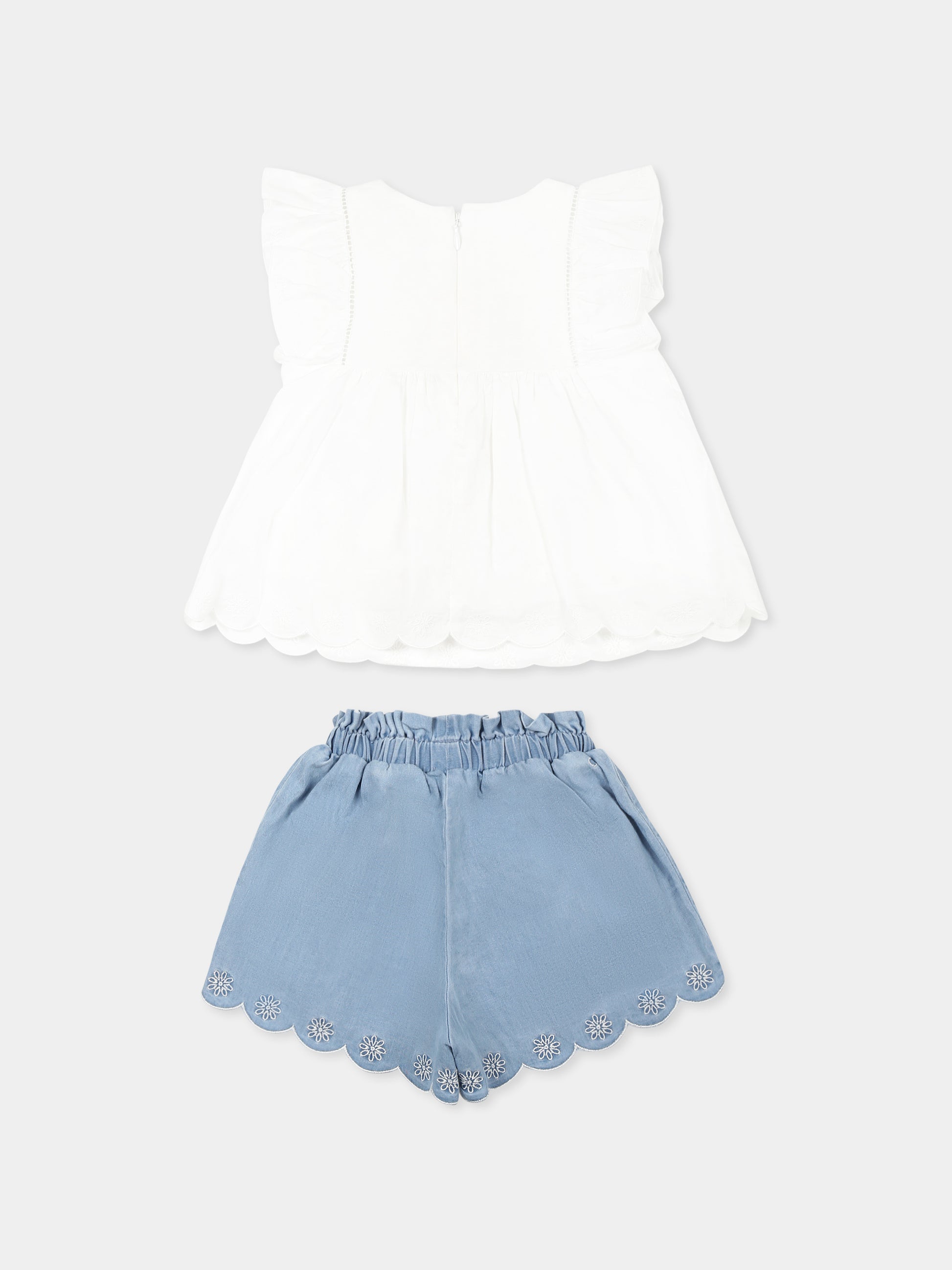 Completo multicolor per neonata con fiori,Chloé Kids,C20401 N48