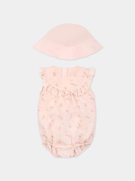 Completo nascita rosa per neonata con unicorni,Chloé Kids,C20407 Z40