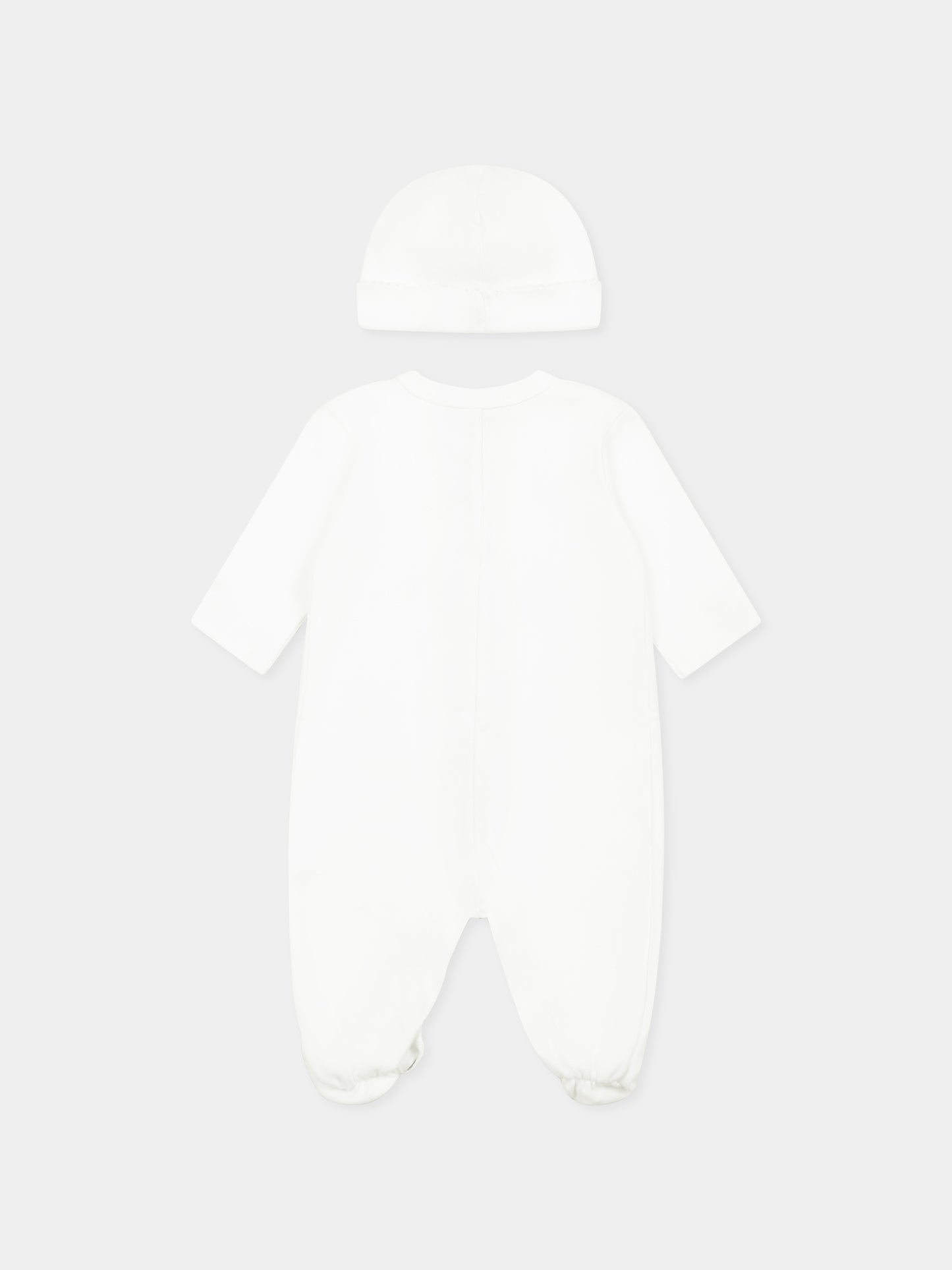 Set tutina bianco pe neonata con logo,Chloé Kids,C20413 117