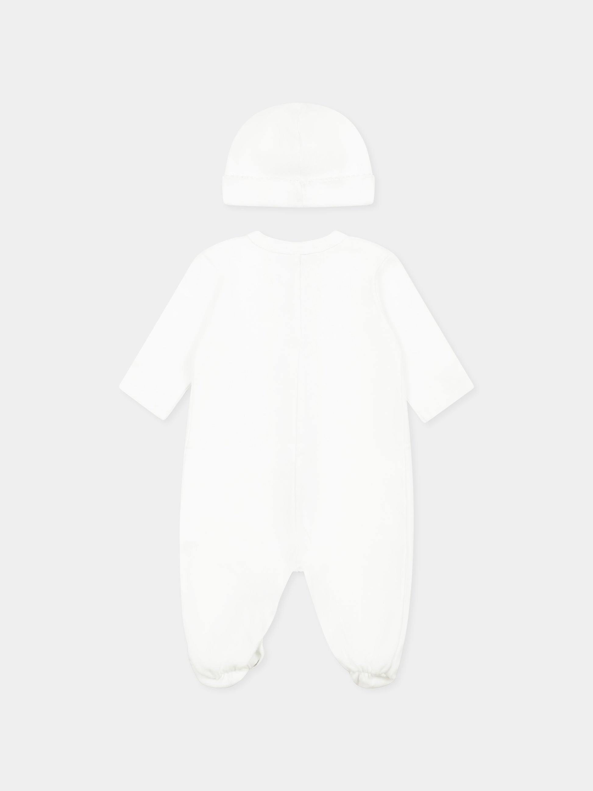 Set tutina bianco pe neonata con logo,Chloé Kids,C20413 117