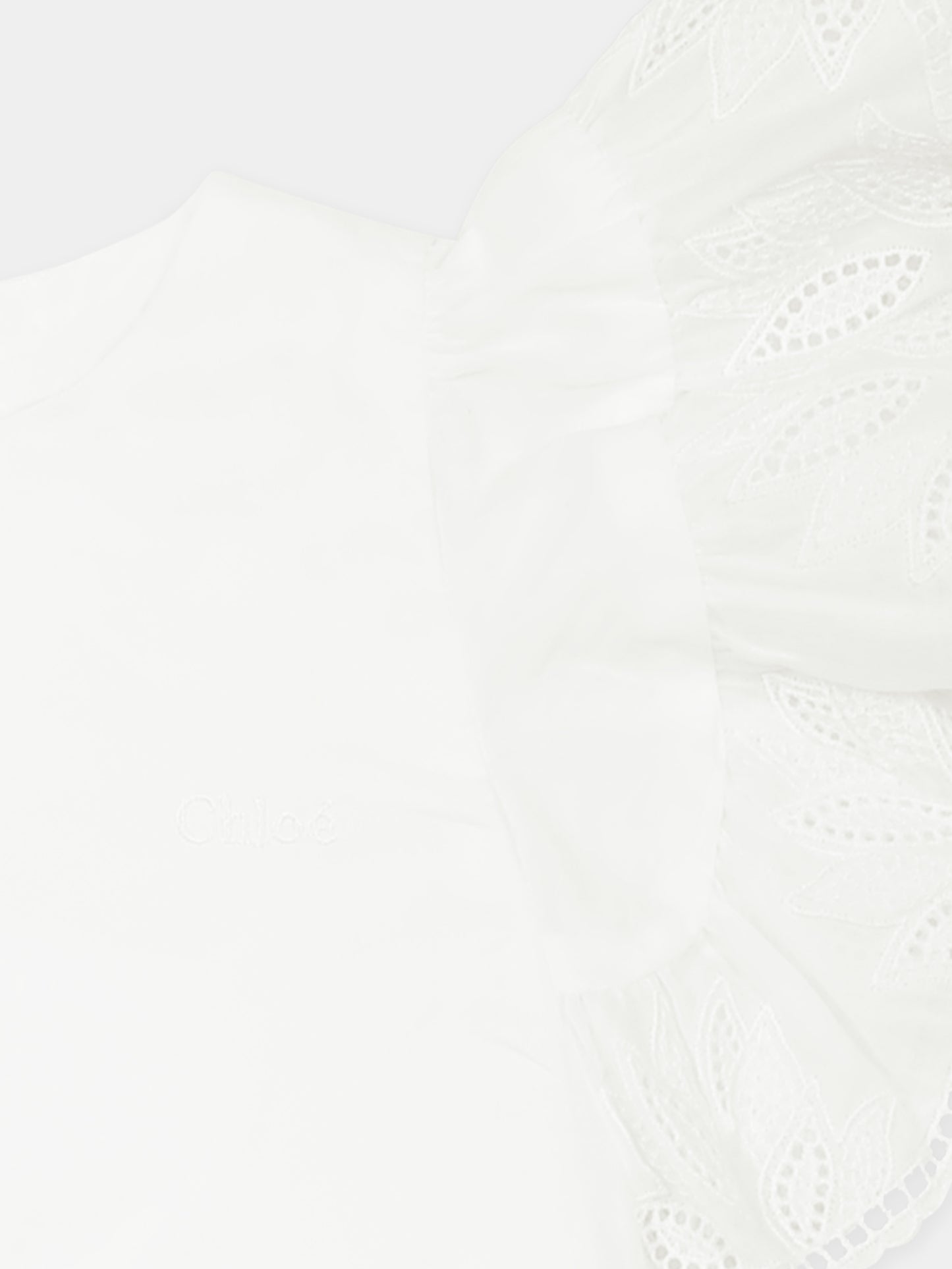 Pagliaccetto bianco per neonata con logo,Chloé Kids,C20542 117