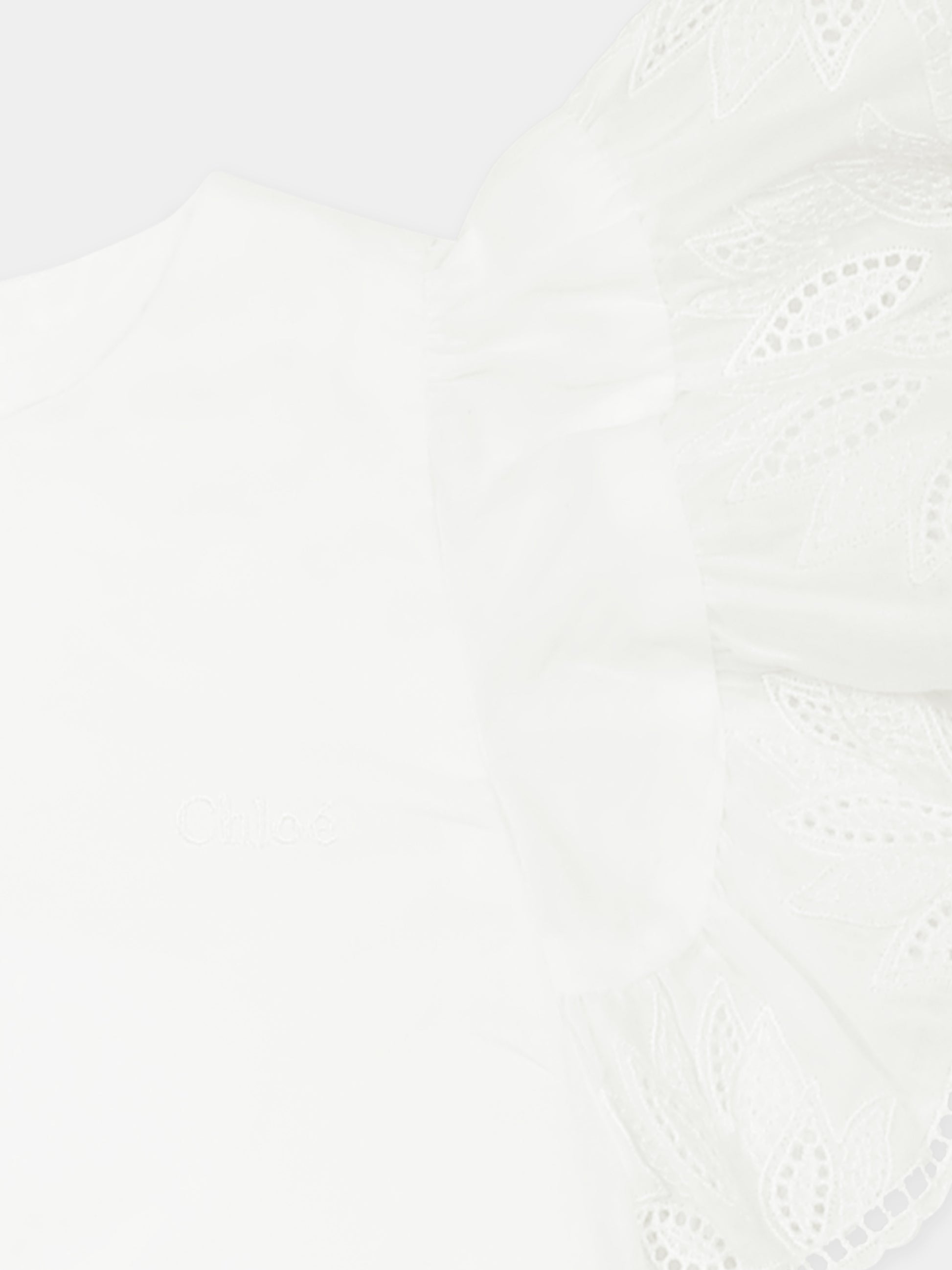 Pagliaccetto bianco per neonata con logo,Chloé Kids,C20542 117