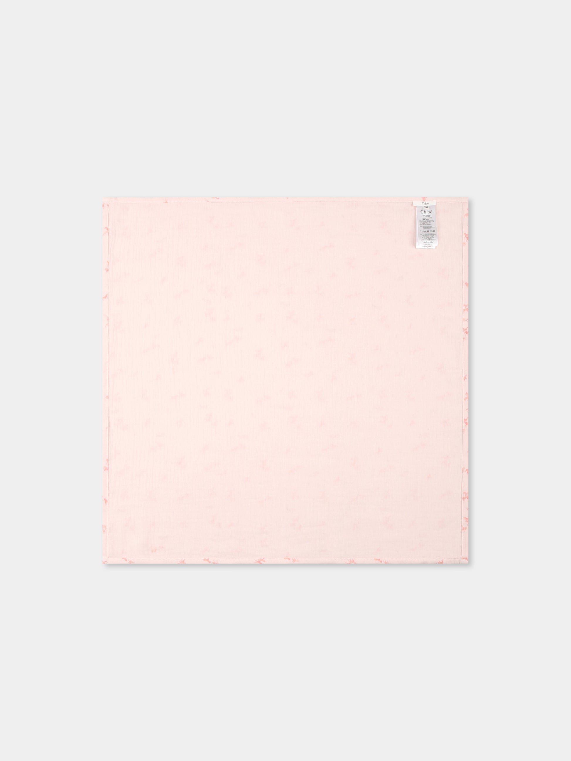 Set pochette rosa per neonata con logo,Chloé Kids,C20561 Z41