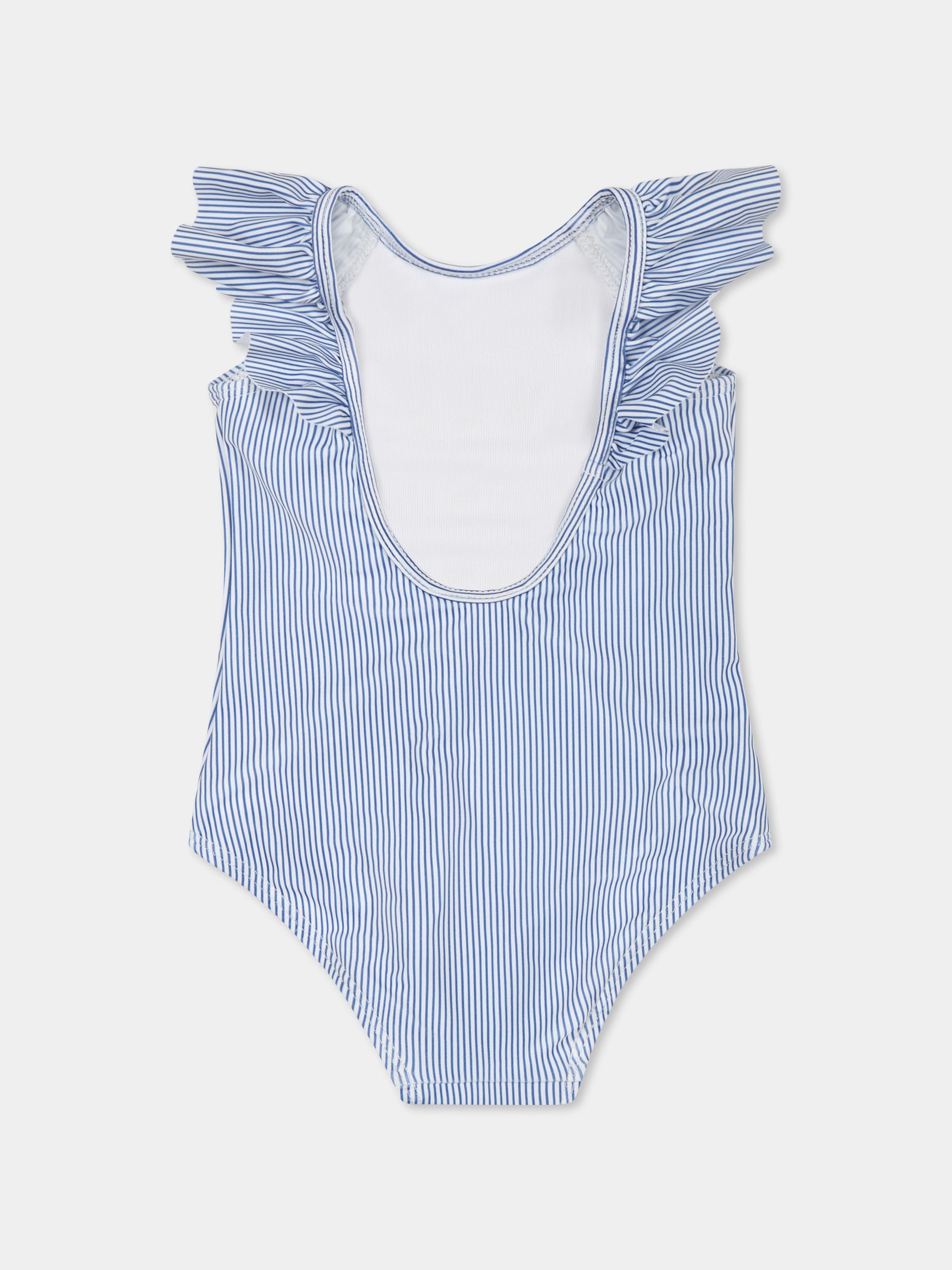 Costume intero celeste per neonata con logo,Chloé Kids,C20521 N48