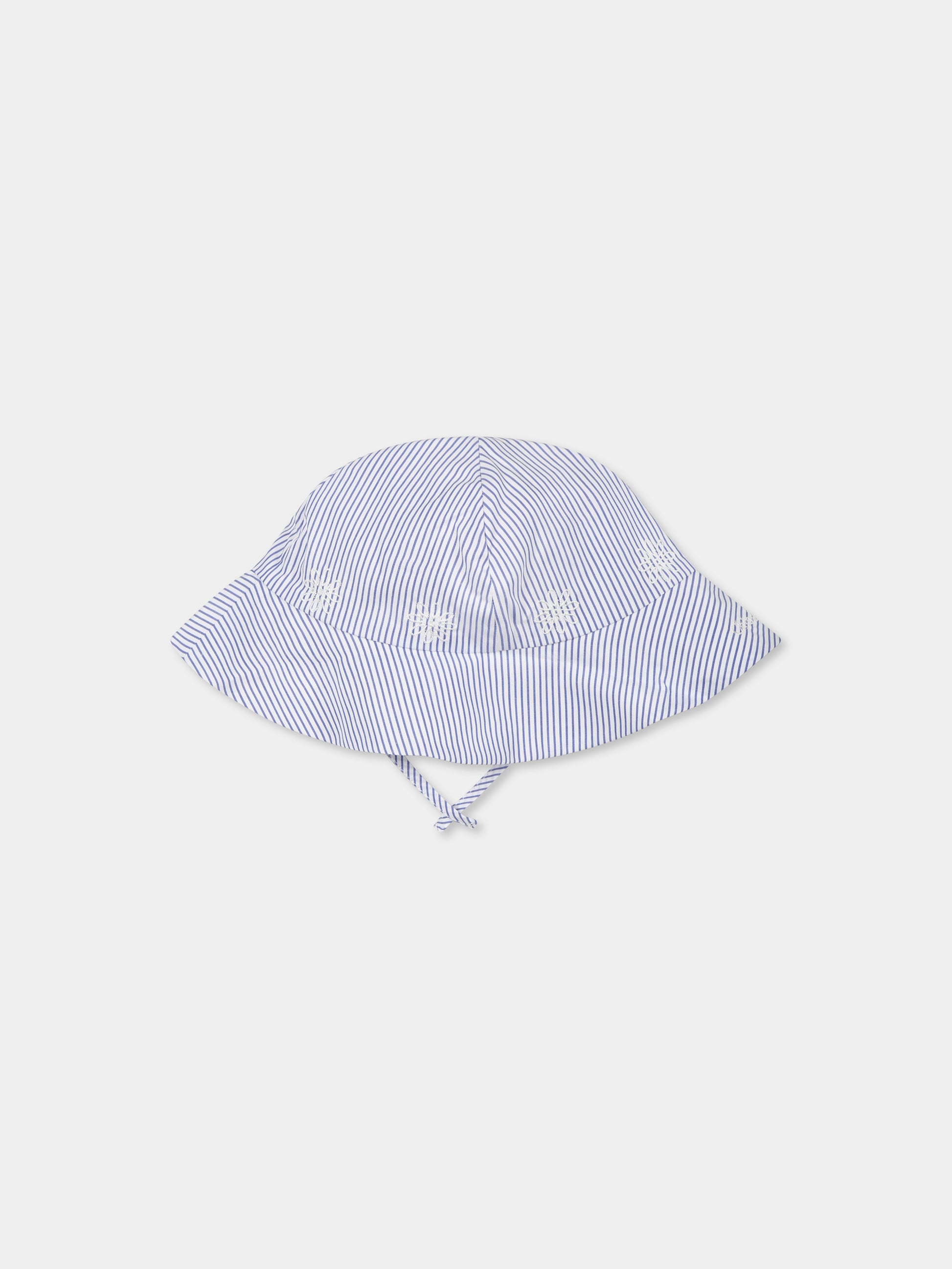 Cloche celeste per neonata con fiori,Chloé Kids,C20517 N48