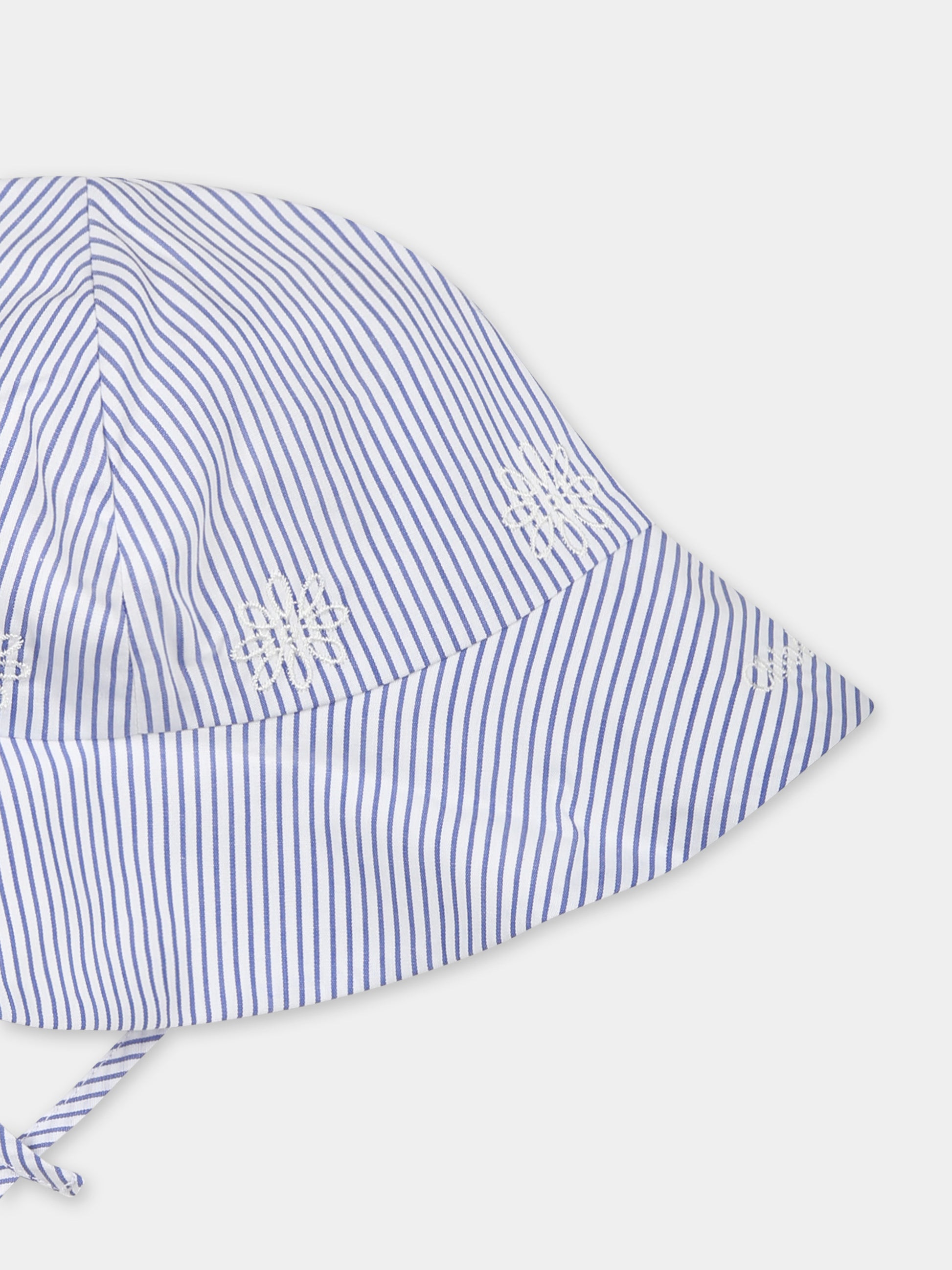 Cloche celeste per neonata con fiori,Chloé Kids,C20517 N48