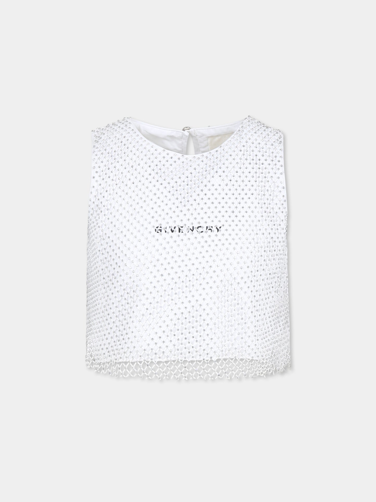 Grey top for girl with logo