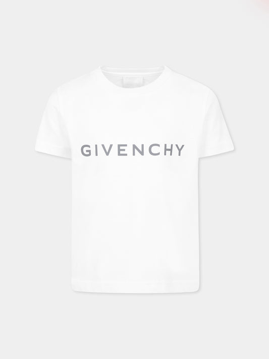 White t-shirt for kids with logo