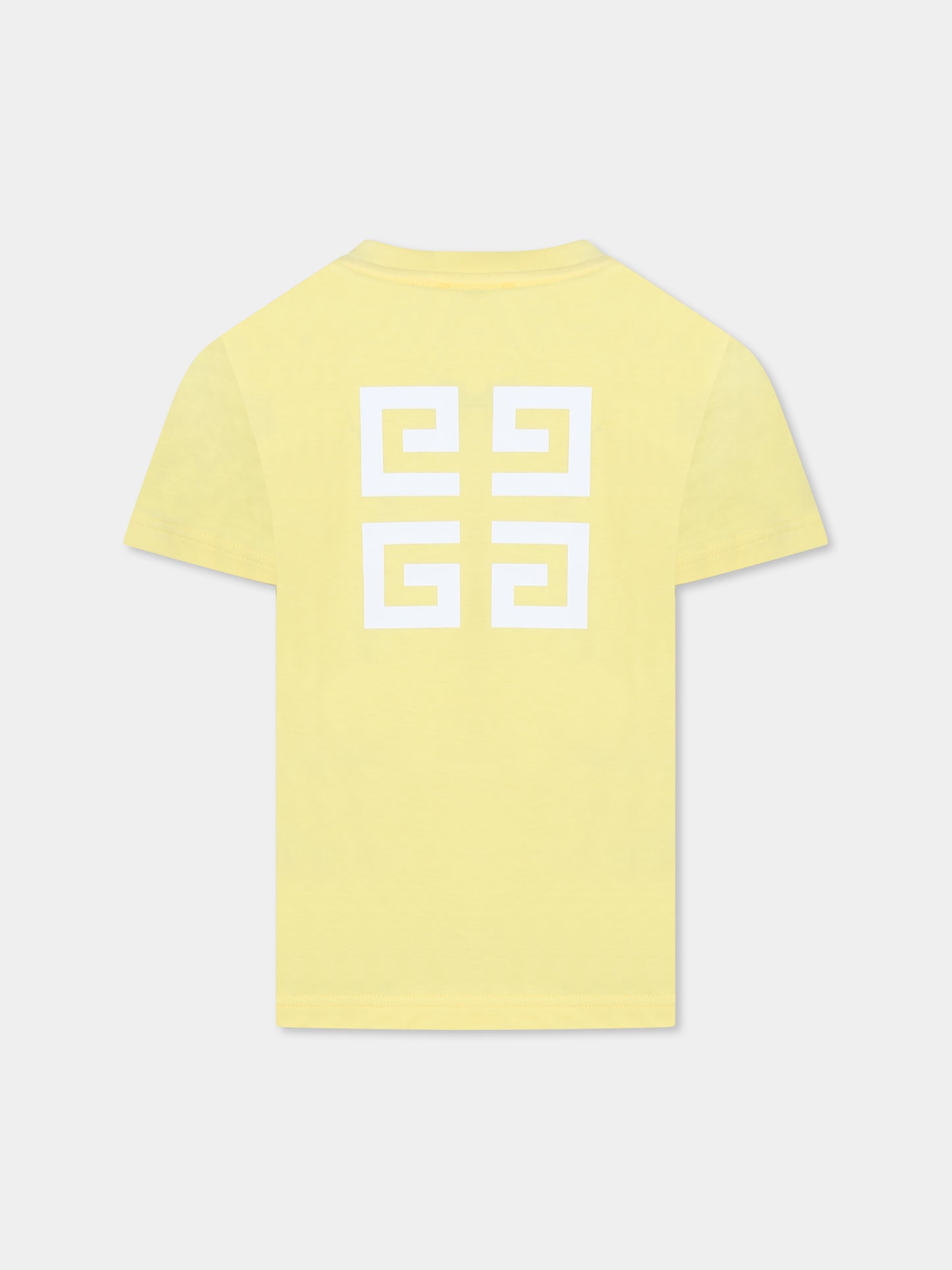 T-shirt gialla per bambini con logo,Givenchy Kids,H30718 571