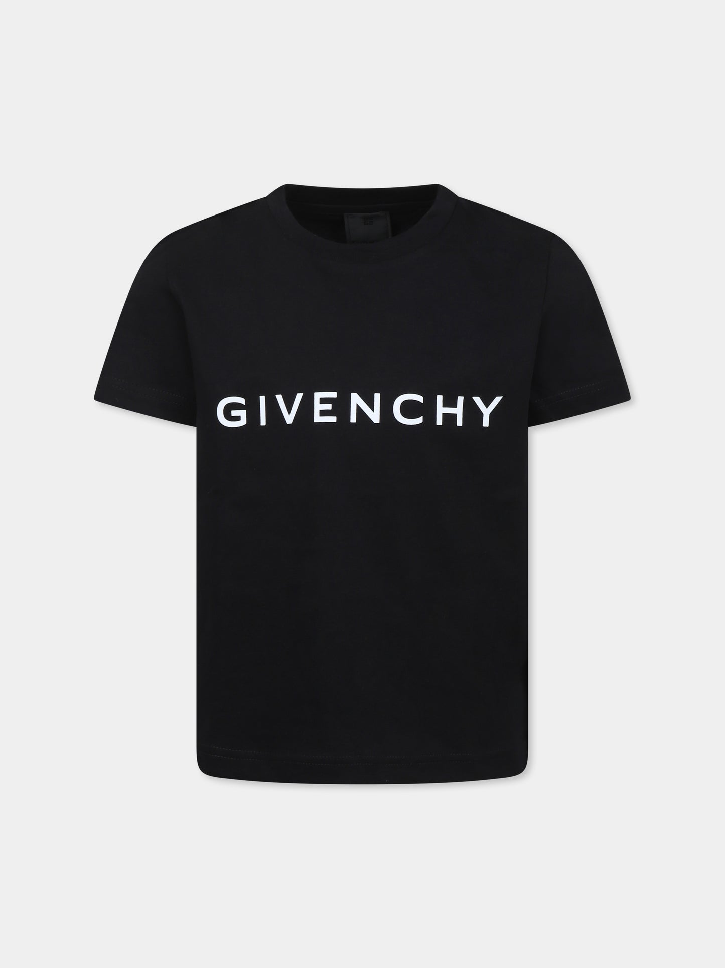 Black t-shirt for kids with logo